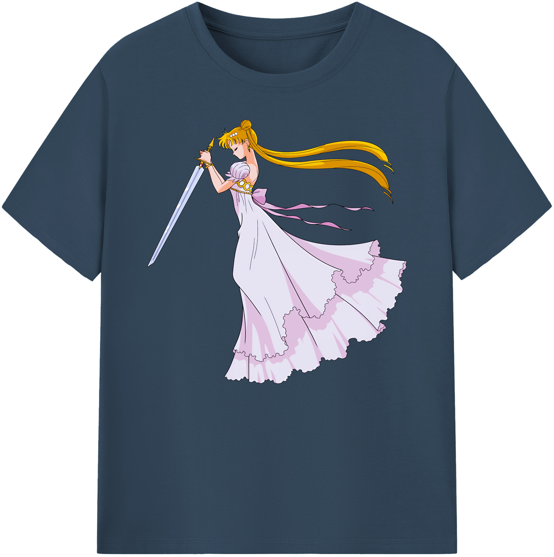 （画像用） 美少女戦士セーラームーン 愛野 美奈子 あいの みなこ Sailor Moon Aino Minako 綿100％ メンズ半袖Tシャツ｜肌触りやわらか＆通気性