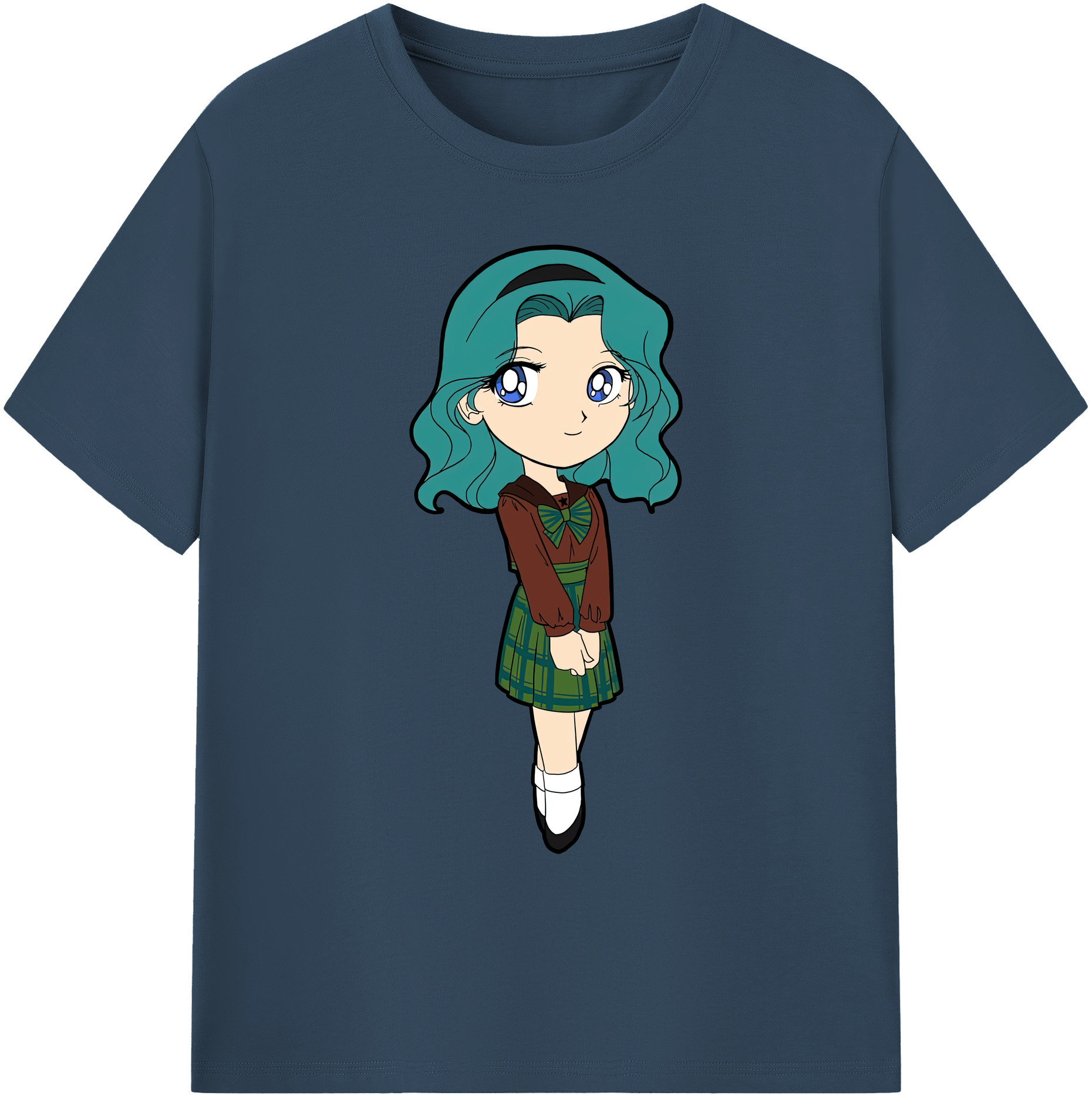 （画像用） 美少女戦士セーラームーン 海王 みちる（かいおう みちる） Sailor Moon Kaiou Michiru 綿100％ メンズ半袖Tシャツ｜肌触りやわらか＆通気性