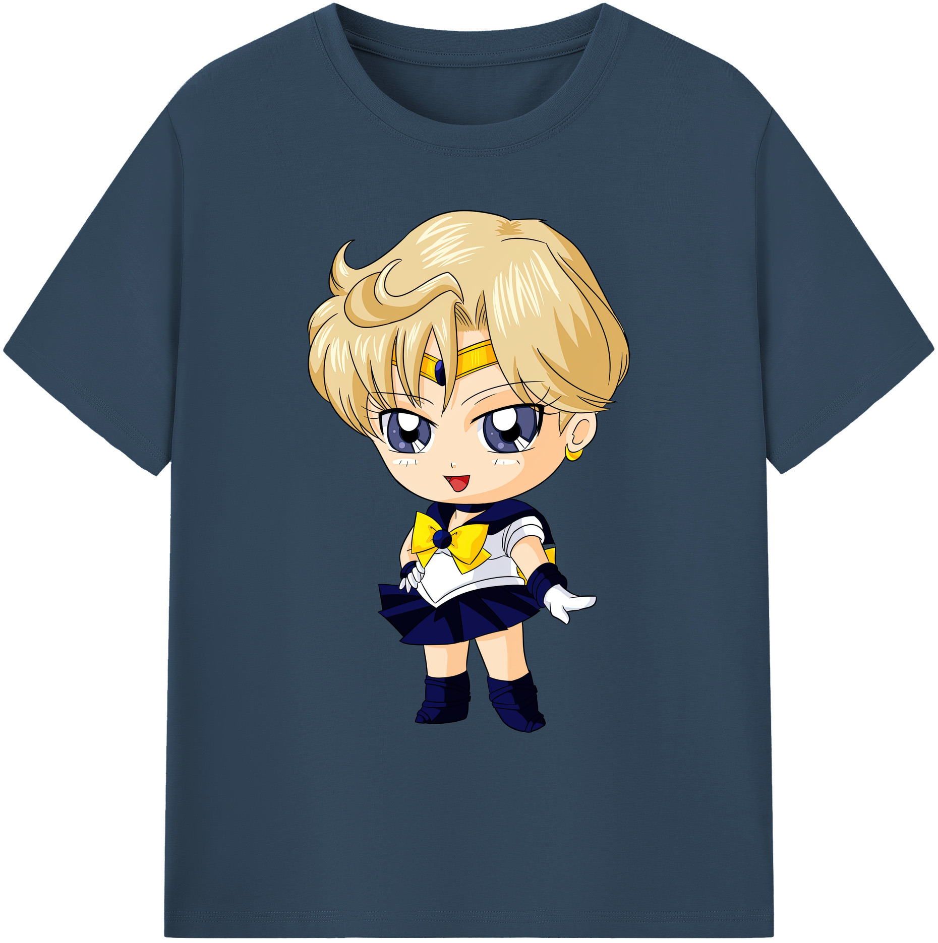 （画像用） 美少女戦士セーラームーン 天王はるか Sailor Moon Tenoh Haruka 綿100％ メンズ半袖Tシャツ｜肌触りやわらか＆通気性