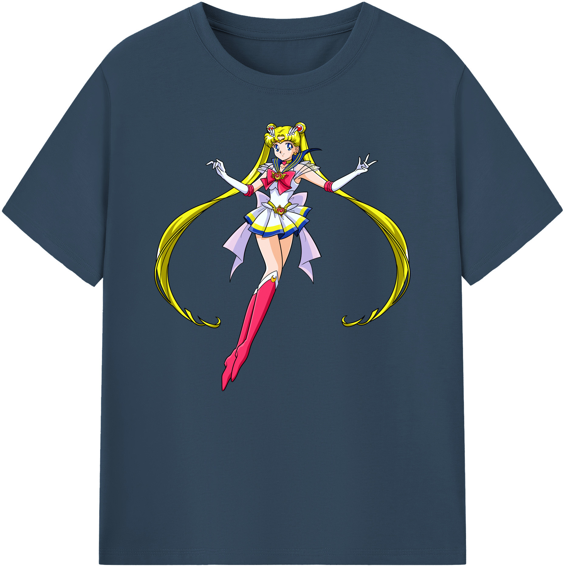 （画像用） 美少女戦士セーラームーン 月野 うさぎ つきの うさぎ Sailor Moon Tsukino Usagi 綿100％ メンズ半袖Tシャツ｜肌触りやわらか＆通気性