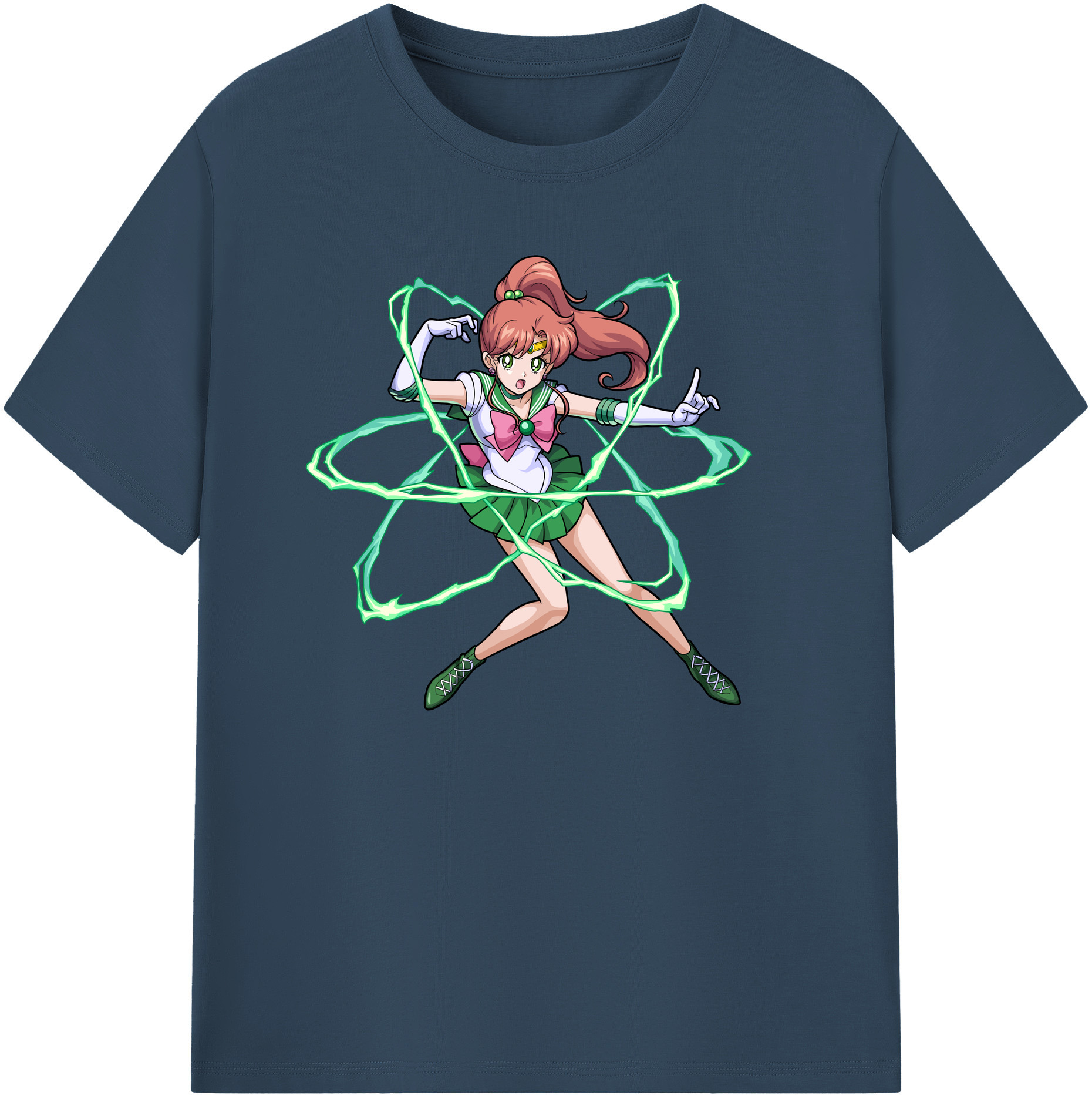（画像用） 美少女戦士セーラームーン 木野 まこと きの まこと Sailor Moon Kino Makoto （セーラージュピター；Sailor Jupiter） 綿100％ メンズ半袖Tシャツ｜肌触りやわらか＆通気性