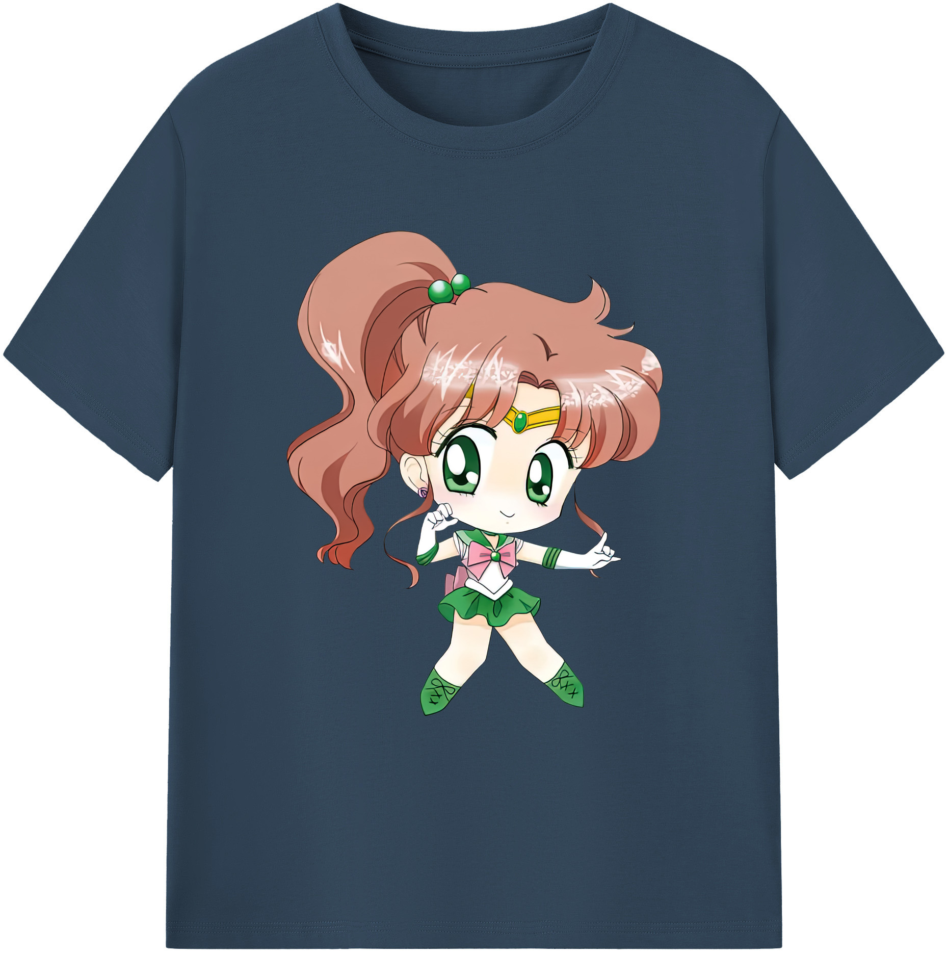 （画像用） 美少女戦士セーラームーン 木野 まこと きの まこと Sailor Moon Kino Makoto （セーラージュピター；Sailor Jupiter） 綿100％ メンズ半袖Tシャツ｜肌触りやわらか＆通気性