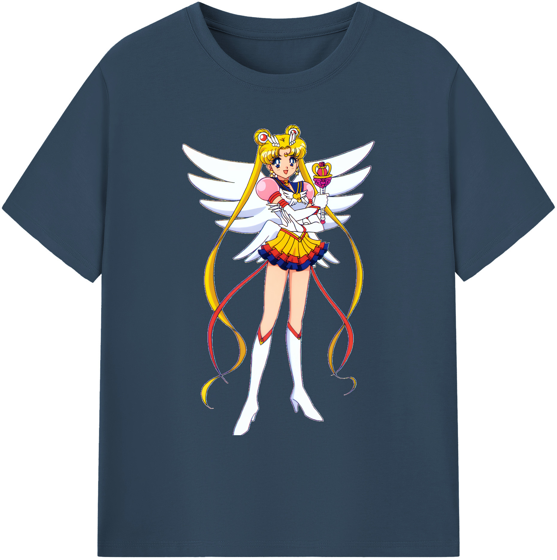 （画像用） 美少女戦士セーラームーン 月野 うさぎ つきの うさぎ Sailor Moon Tsukino Usagi 綿100％ メンズ半袖Tシャツ｜肌触りやわらか＆通気性