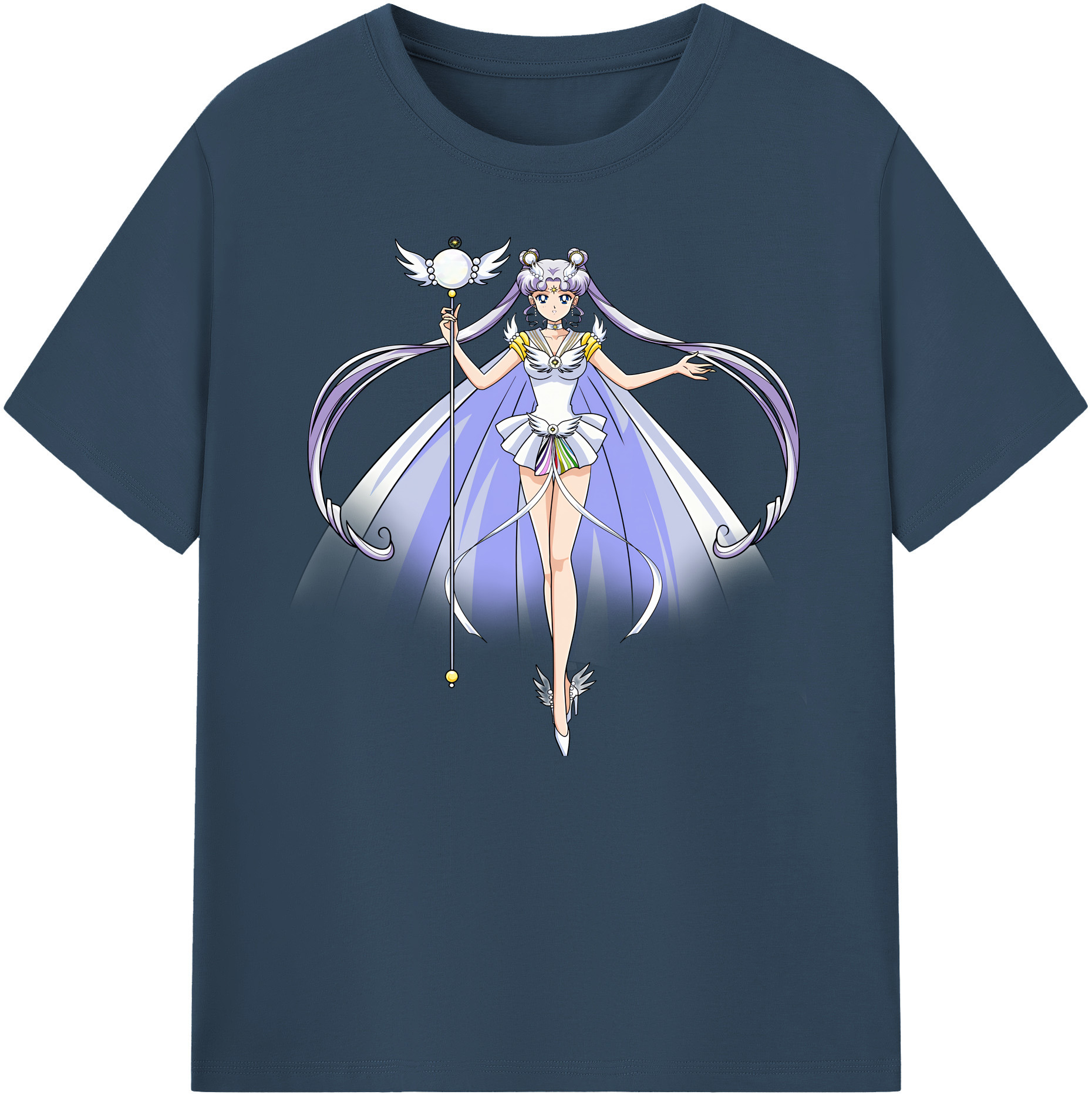 （画像用） 美少女戦士セーラームーン 月野 うさぎ つきの うさぎ Sailor Moon Tsukino Usagi 綿100％ メンズ半袖Tシャツ｜肌触りやわらか＆通気性