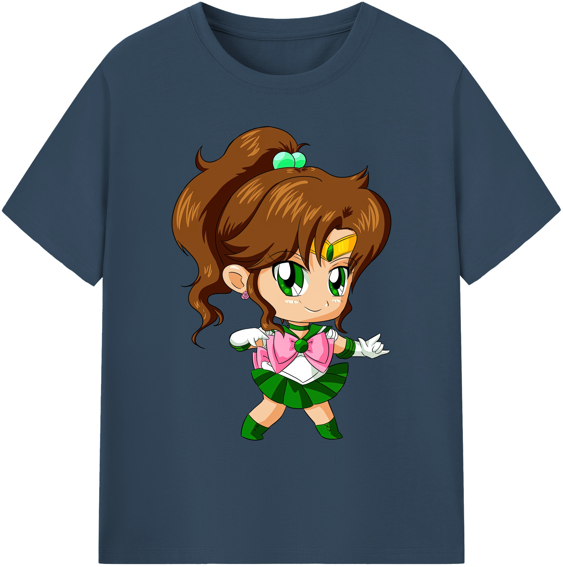 （画像用） 美少女戦士セーラームーン 木野 まこと きの まこと Sailor Moon Kino Makoto （セーラージュピター；Sailor Jupiter） 綿100％ メンズ半袖Tシャツ｜肌触りやわらか＆通気性