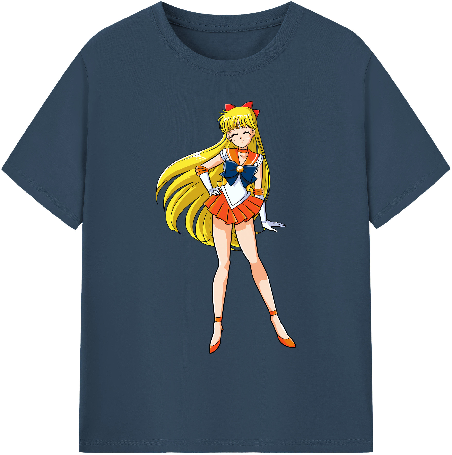 （画像用） 美少女戦士セーラームーン 愛野 美奈子 あいの みなこ Sailor Moon Aino Minako 綿100％ メンズ半袖Tシャツ｜肌触りやわらか＆通気性