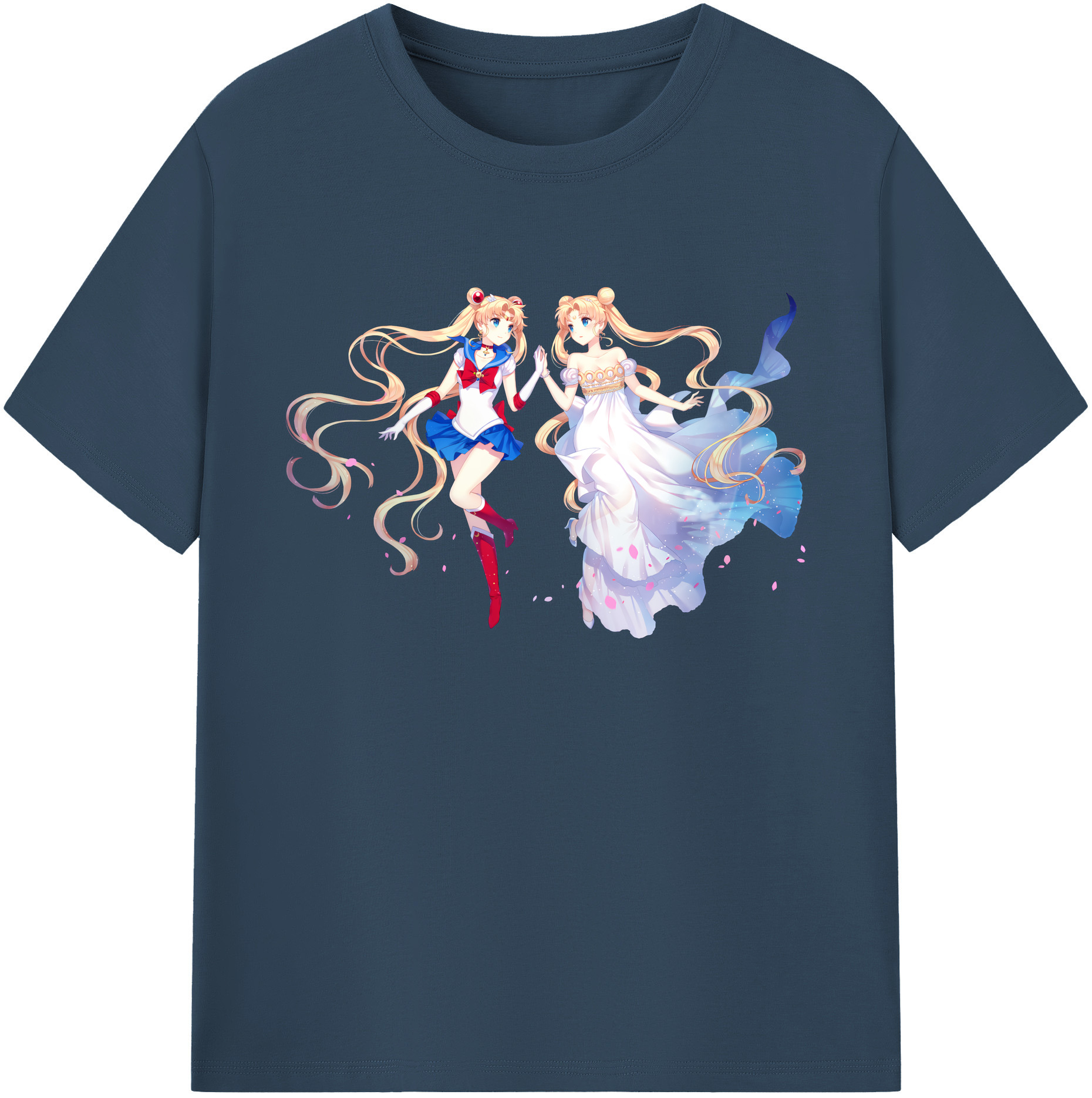 （画像用） 美少女戦士セーラームーン 月野 うさぎ つきの うさぎ Sailor Moon Tsukino Usagi 綿100％ メンズ半袖Tシャツ｜肌触りやわらか＆通気性