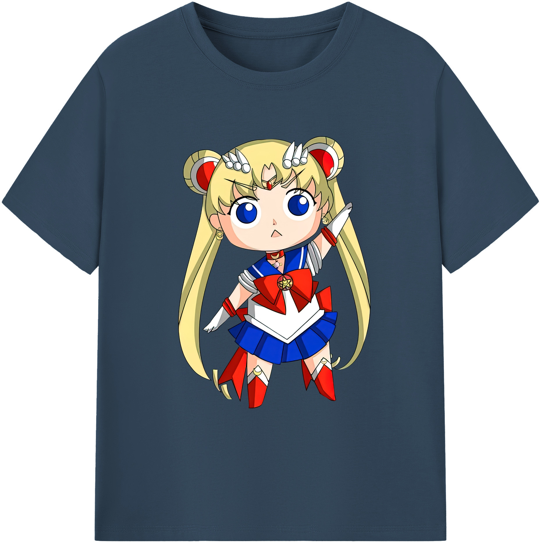 （画像用） 美少女戦士セーラームーン 月野 うさぎ つきの うさぎ Sailor Moon Tsukino Usagi 綿100％ メンズ半袖Tシャツ｜肌触りやわらか＆通気性