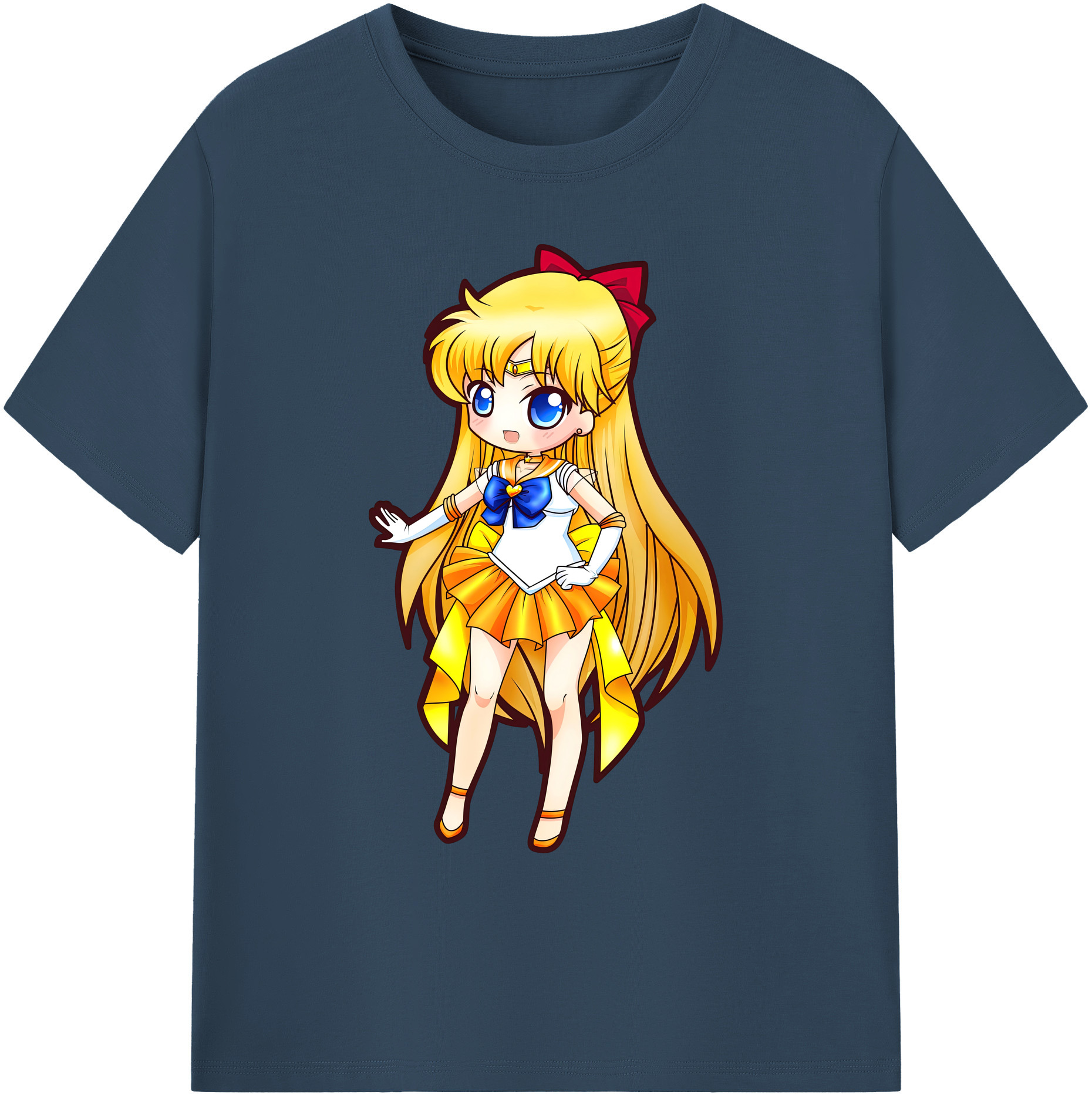 （画像用） 美少女戦士セーラームーン 愛野 美奈子 あいの みなこ Sailor Moon Aino Minako 綿100％ メンズ半袖Tシャツ｜肌触りやわらか＆通気性
