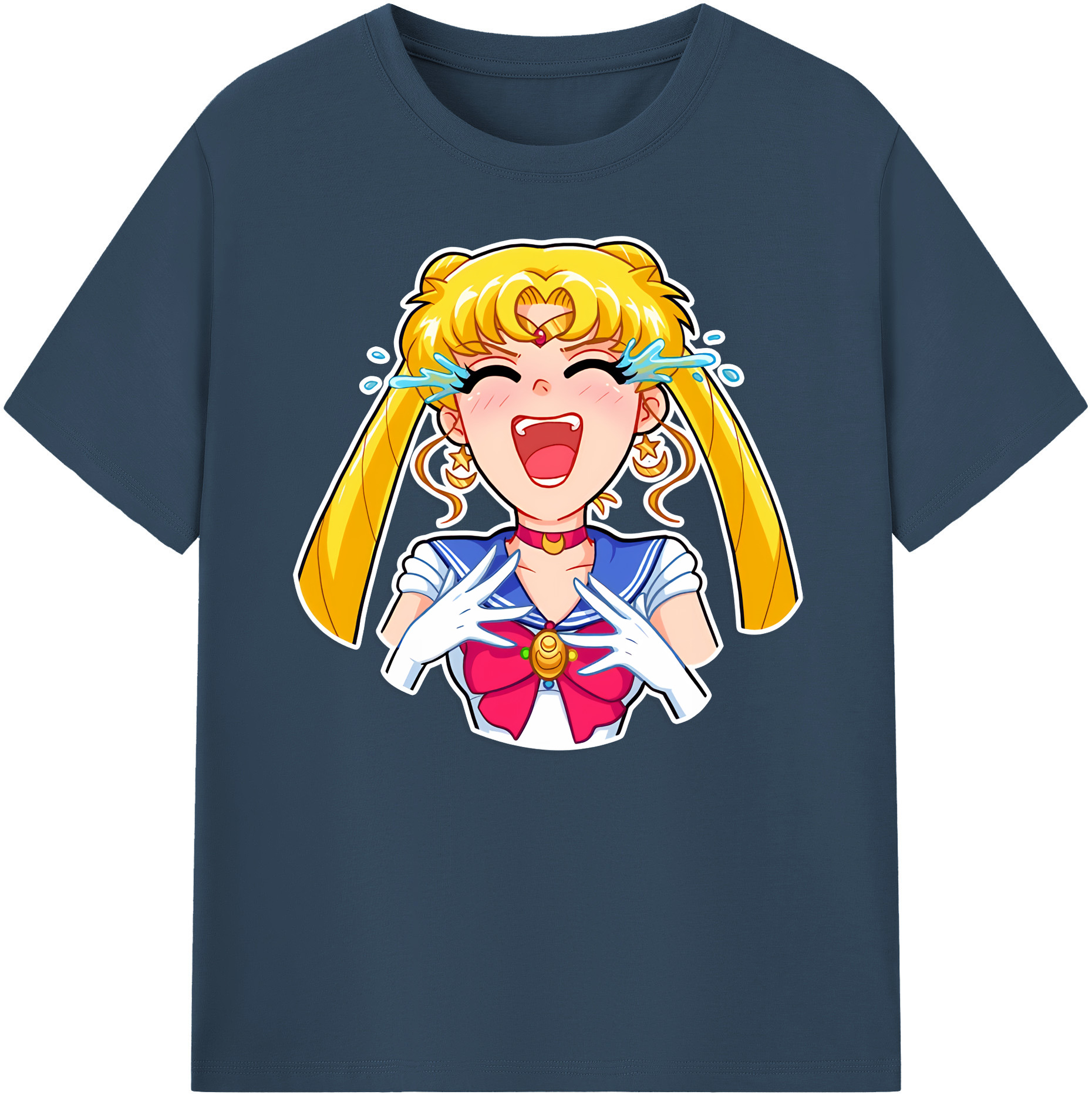 （画像用） 美少女戦士セーラームーン 月野 うさぎ つきの うさぎ Sailor Moon Tsukino Usagi 綿100％ メンズ半袖Tシャツ｜肌触りやわらか＆通気性