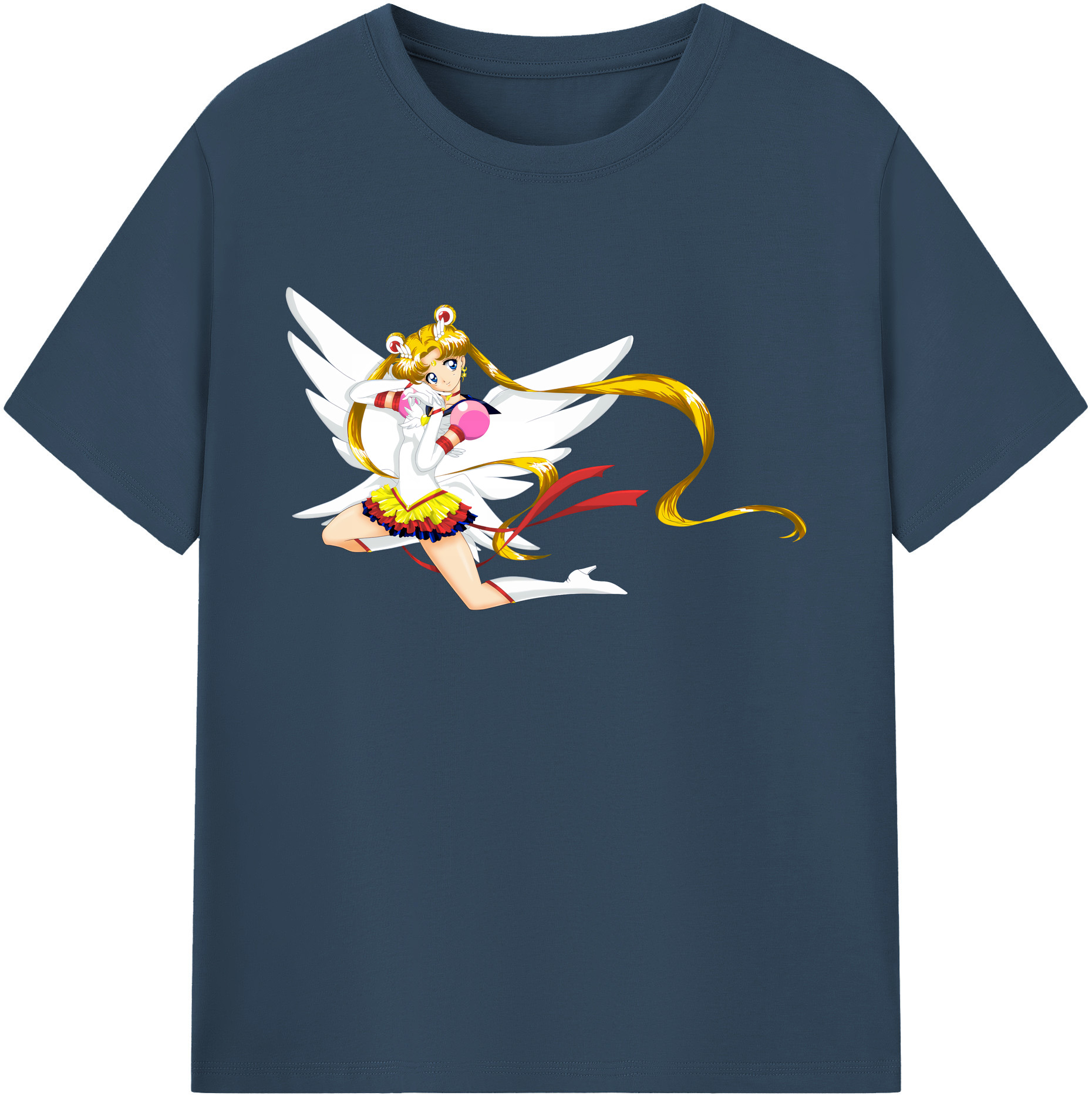 （画像用） 美少女戦士セーラームーン 月野 うさぎ つきの うさぎ Sailor Moon Tsukino Usagi 綿100％ メンズ半袖Tシャツ｜肌触りやわらか＆通気性