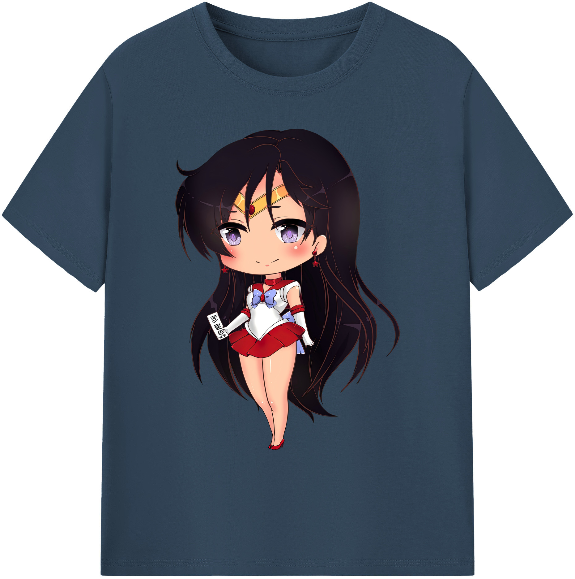 （画像用） 美少女戦士セーラームーン 火野レイ ひの レイ Sailor Moon Hino Rei （セーラーマーズ,Sailor Mars） 綿100％ メンズ半袖Tシャツ｜肌触りやわらか＆通気性