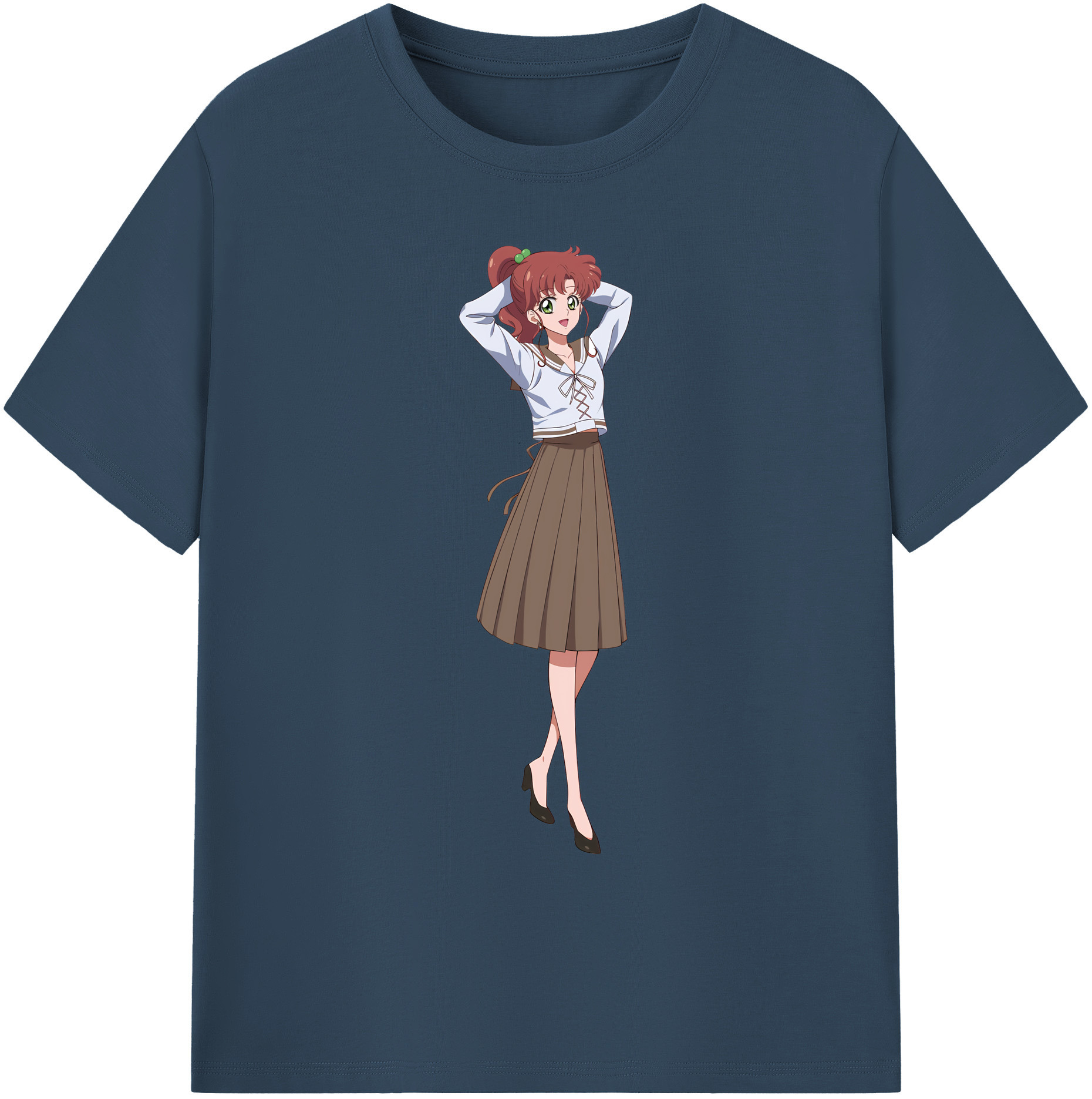 （画像用） 美少女戦士セーラームーン 木野 まこと きの まこと Sailor Moon Kino Makoto （セーラージュピター；Sailor Jupiter） 綿100％ メンズ半袖Tシャツ｜肌触りやわらか＆通気性