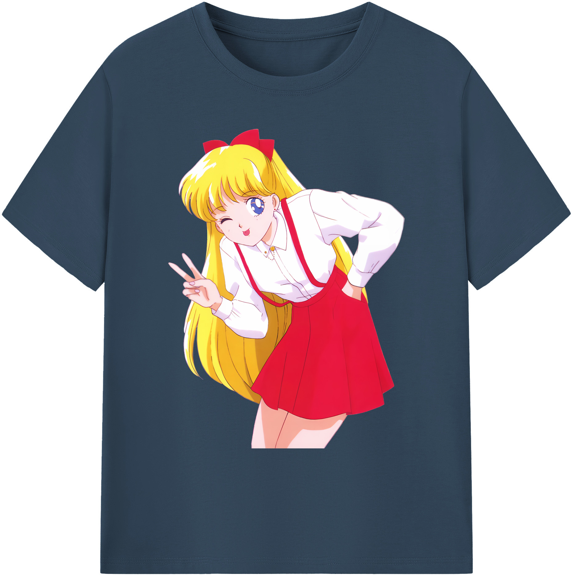 （画像用） 美少女戦士セーラームーン 愛野 美奈子 あいの みなこ Sailor Moon Aino Minako 綿100％ メンズ半袖Tシャツ｜肌触りやわらか＆通気性