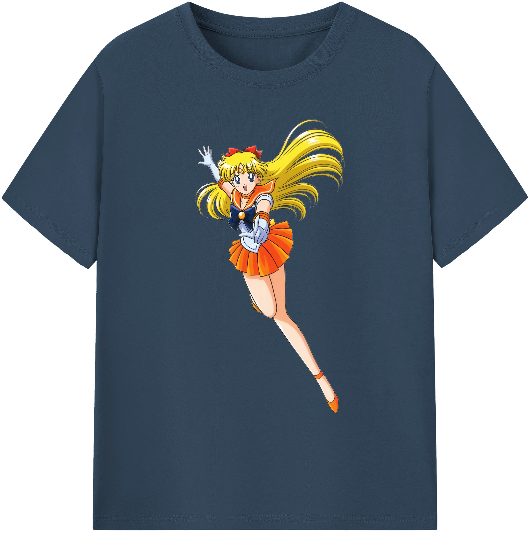 （画像用） 美少女戦士セーラームーン 愛野 美奈子 あいの みなこ Sailor Moon Aino Minako 綿100％ メンズ半袖Tシャツ｜肌触りやわらか＆通気性