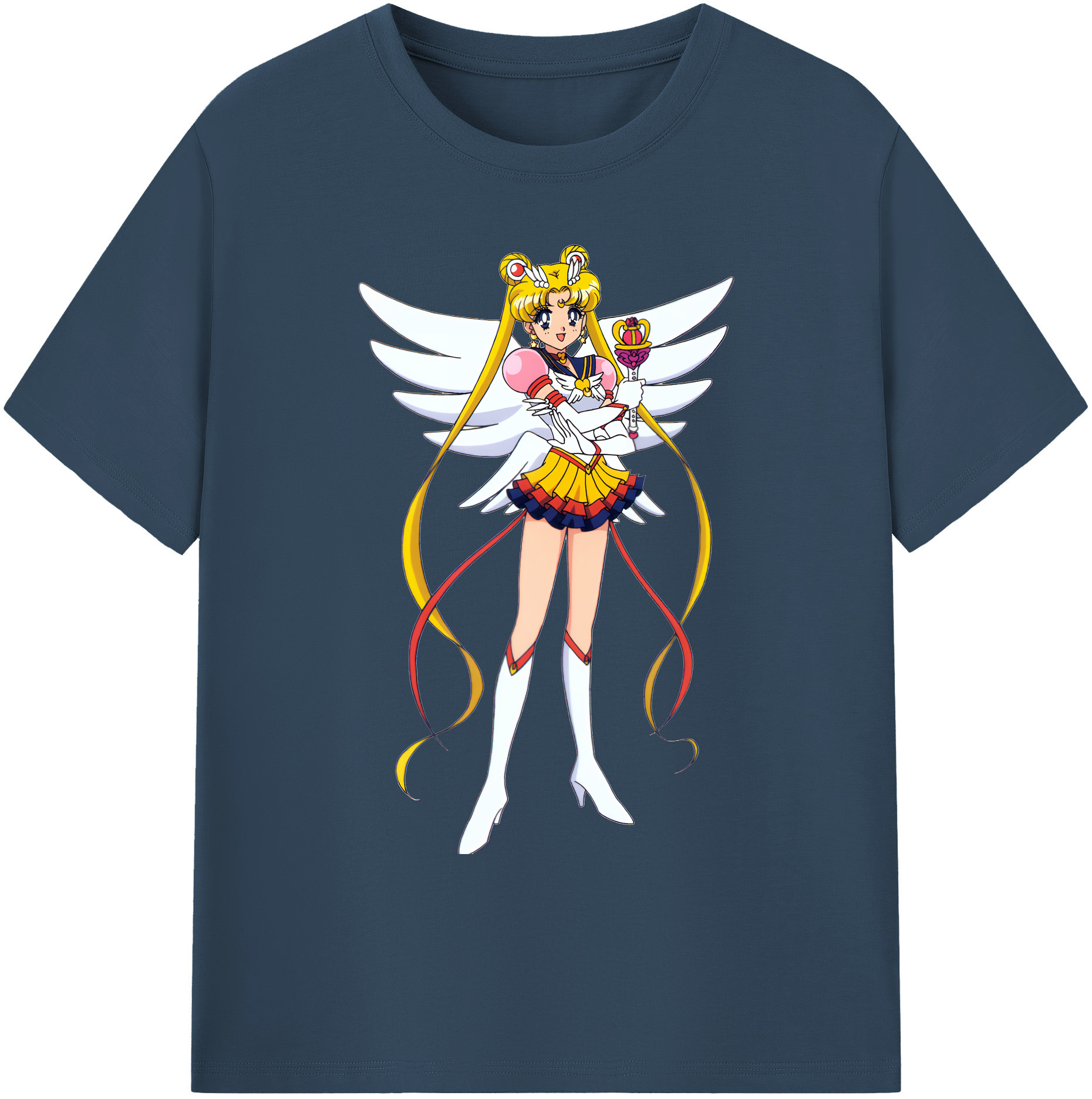 （画像用） 美少女戦士セーラームーン 月野 うさぎ つきの うさぎ Sailor Moon Tsukino Usagi 綿100％ メンズ半袖Tシャツ｜肌触りやわらか＆通気性