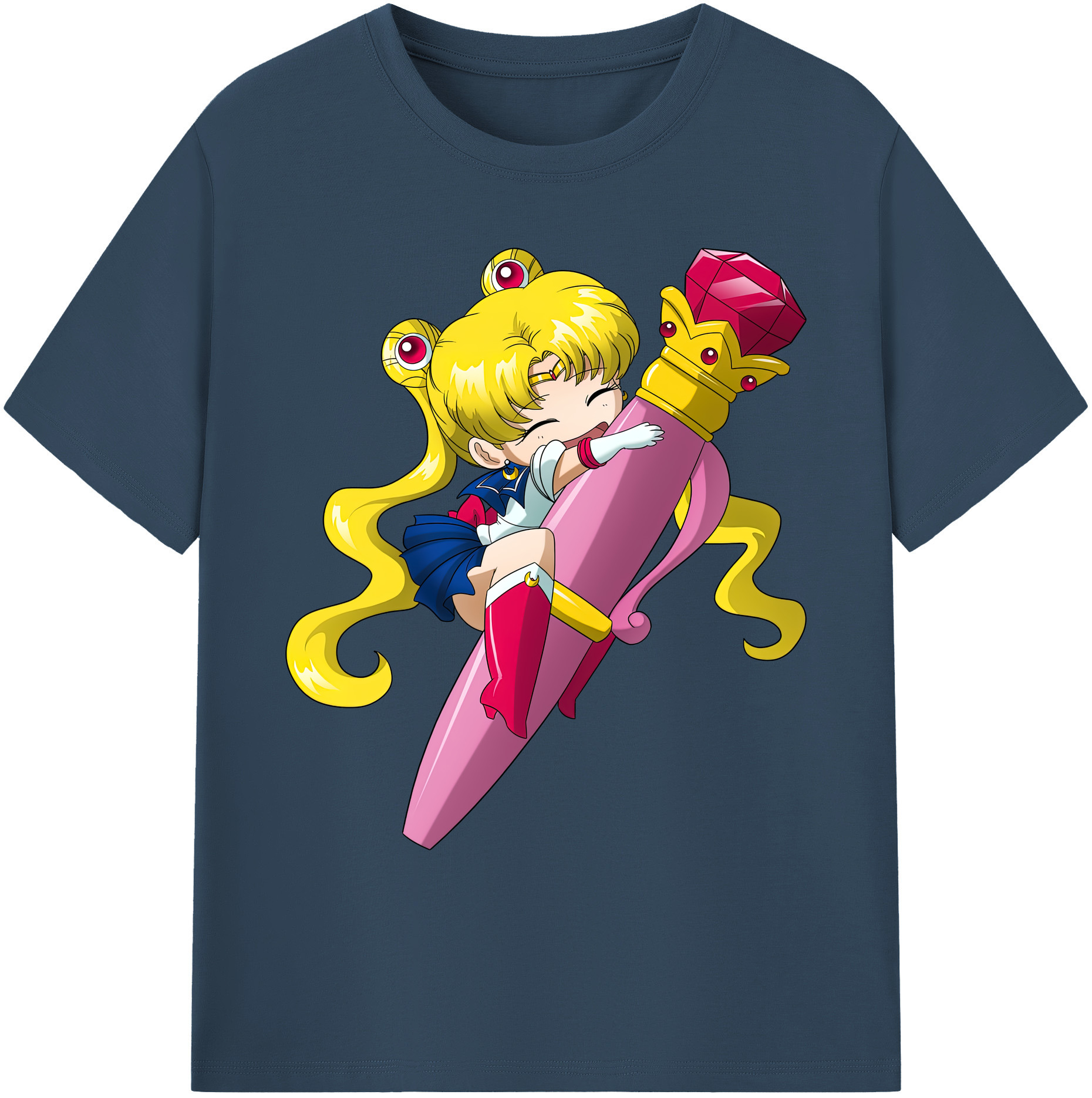 （画像用） 美少女戦士セーラームーン 月野 うさぎ つきの うさぎ Sailor Moon Tsukino Usagi 綿100％ メンズ半袖Tシャツ｜肌触りやわらか＆通気性