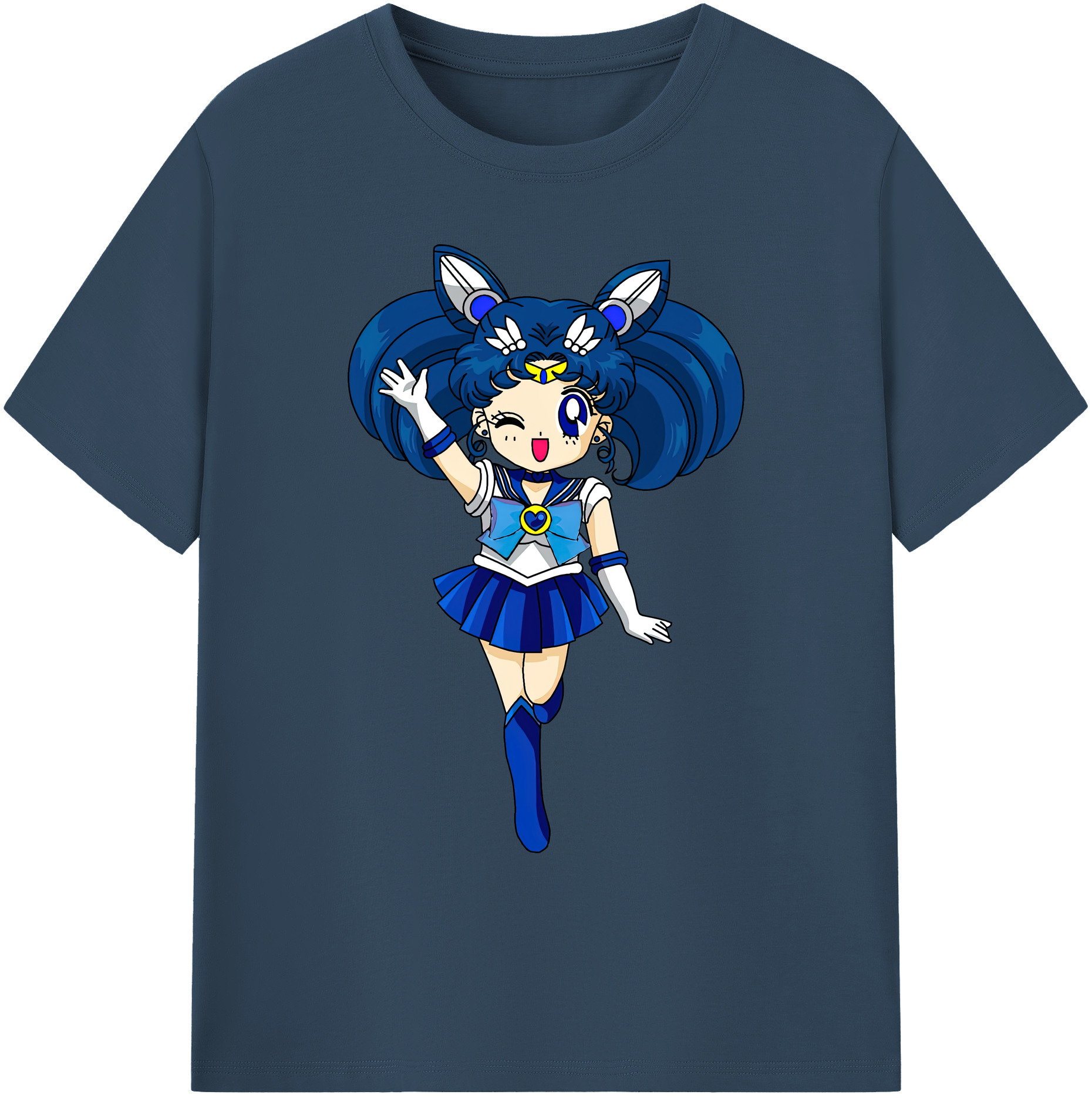 （画像用） 美少女戦士セーラームーン 水野 亜美 みずの あみ Sailor Moon Mizuno Ami 綿100％ メンズ半袖Tシャツ｜肌触りやわらか＆通気性