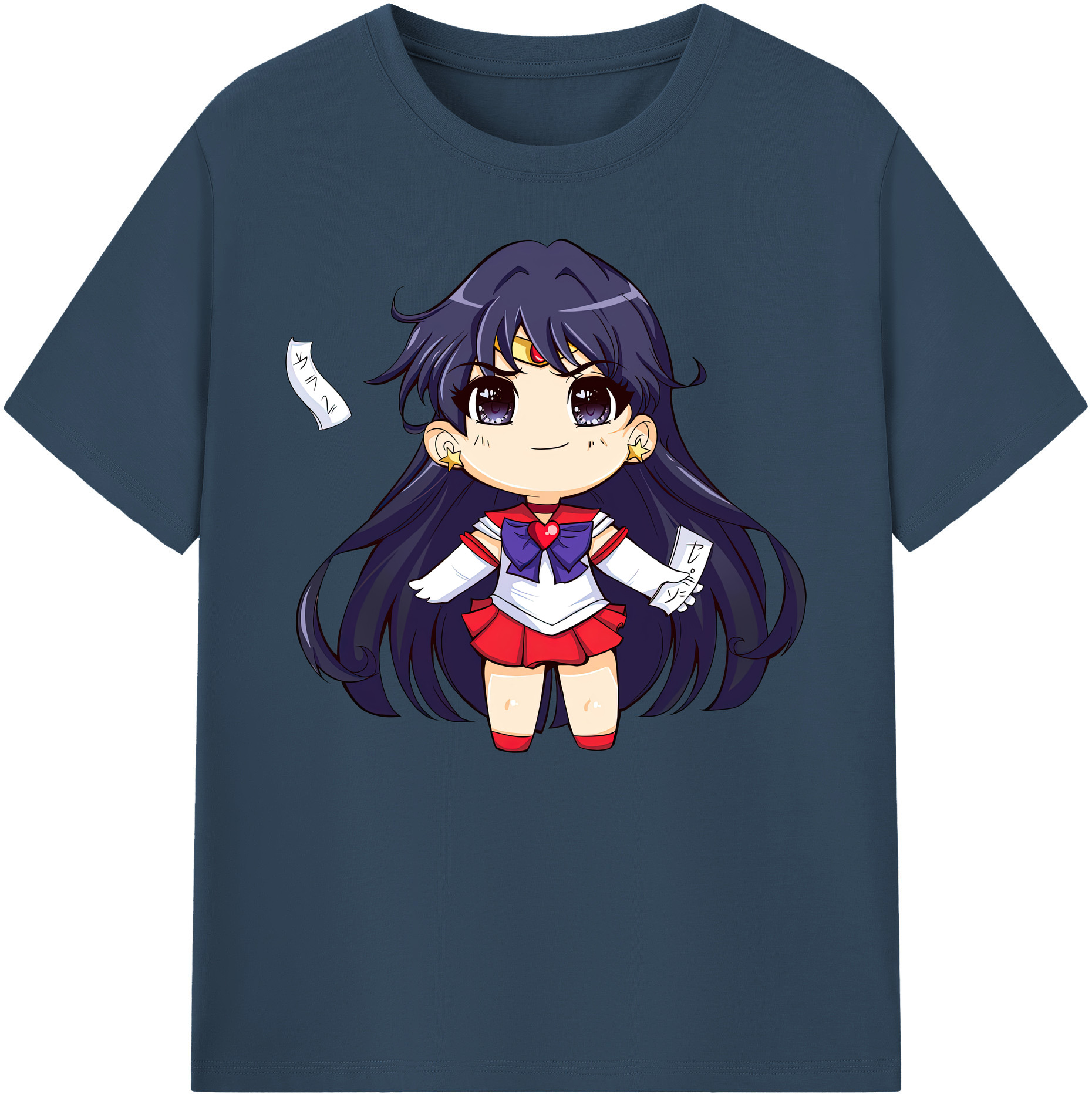 （画像用） 美少女戦士セーラームーン 火野レイ ひの レイ Sailor Moon Hino Rei （セーラーマーズ,Sailor Mars） 綿100％ メンズ半袖Tシャツ｜肌触りやわらか＆通気性