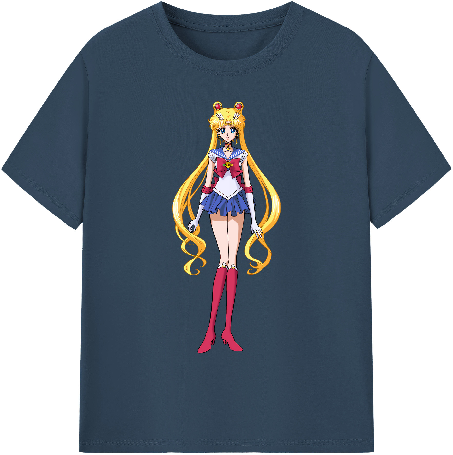 （画像用） 美少女戦士セーラームーン 月野 うさぎ つきの うさぎ Sailor Moon Tsukino Usagi 綿100％ メンズ半袖Tシャツ｜肌触りやわらか＆通気性