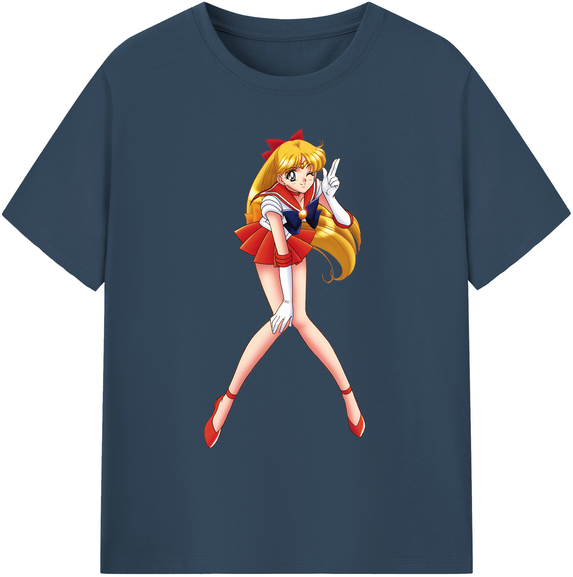 （画像用） 美少女戦士セーラームーン 愛野 美奈子 あいの みなこ Sailor Moon Aino Minako 綿100％ メンズ半袖Tシャツ｜肌触りやわらか＆通気性