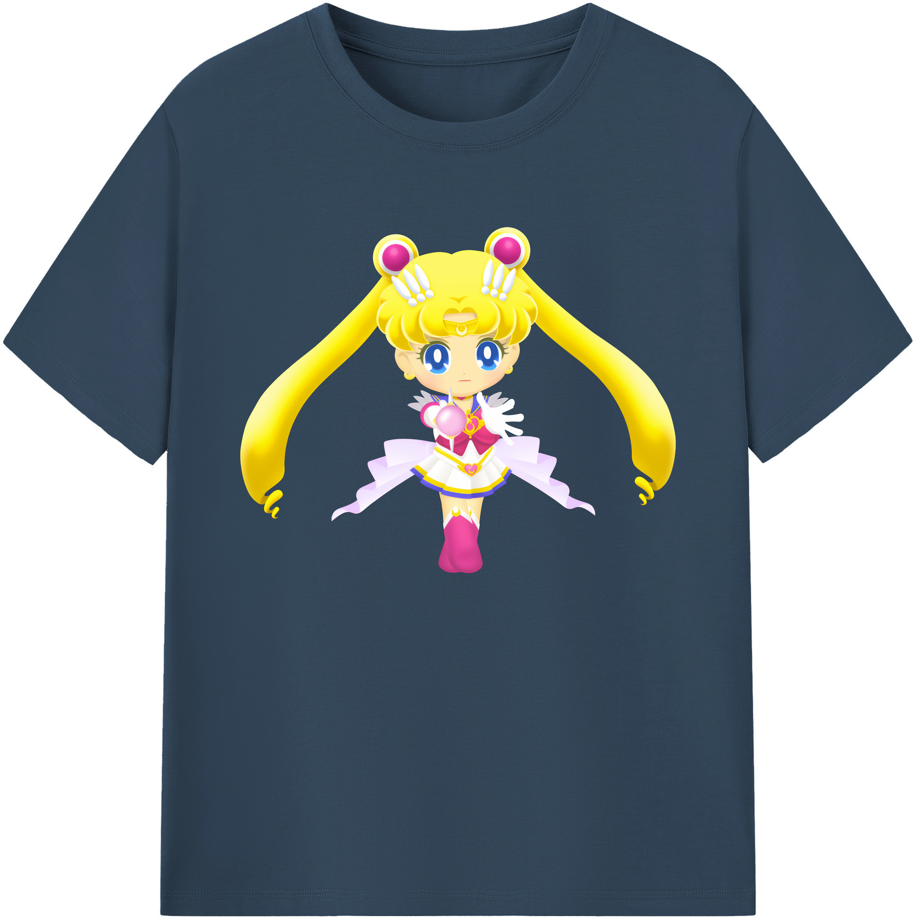 （画像用） 美少女戦士セーラームーン 月野 うさぎ つきの うさぎ Sailor Moon Tsukino Usagi 綿100％ メンズ半袖Tシャツ｜肌触りやわらか＆通気性
