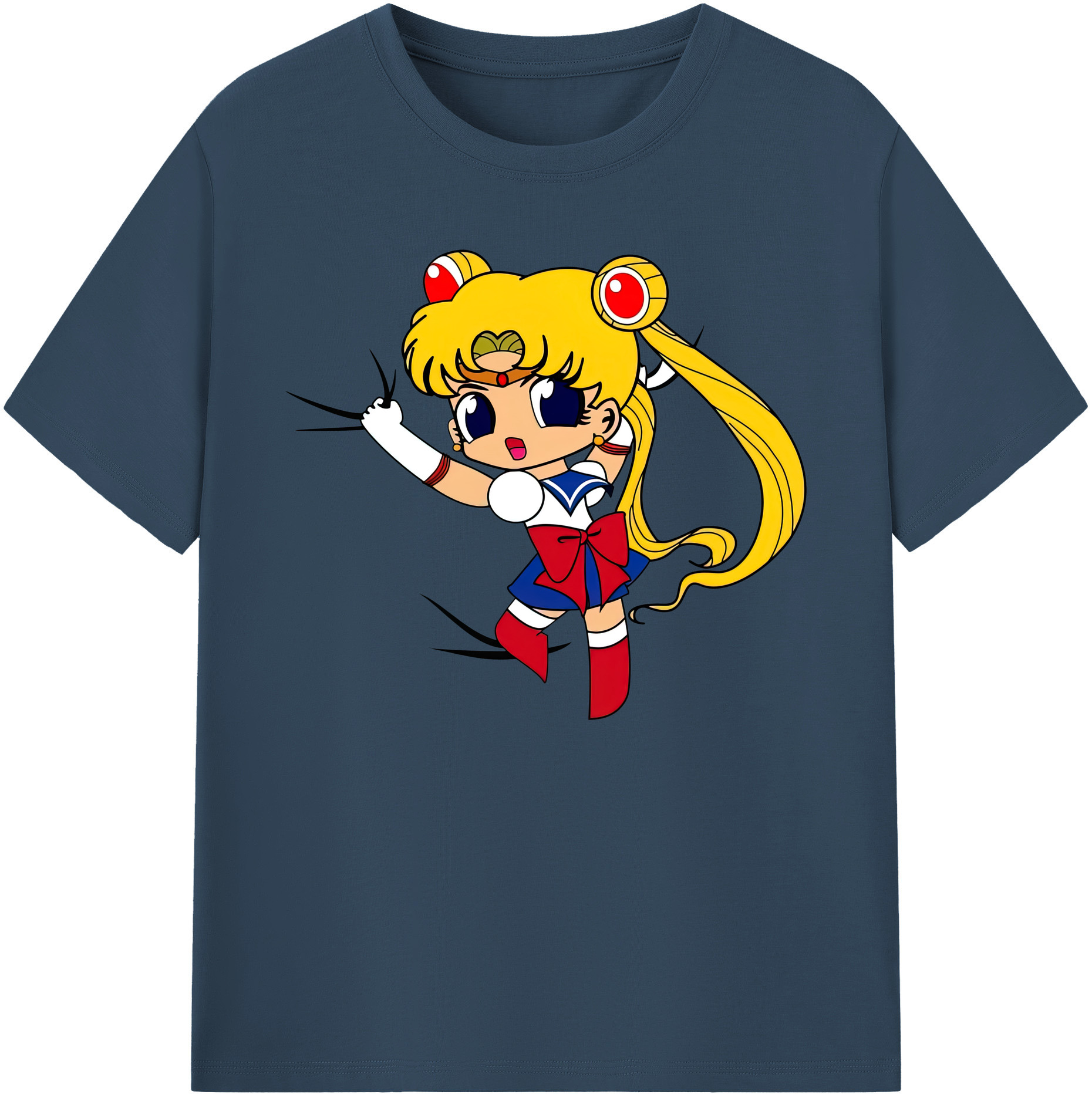 （画像用） 美少女戦士セーラームーン 月野 うさぎ つきの うさぎ Sailor Moon Tsukino Usagi 綿100％ メンズ半袖Tシャツ｜肌触りやわらか＆通気性