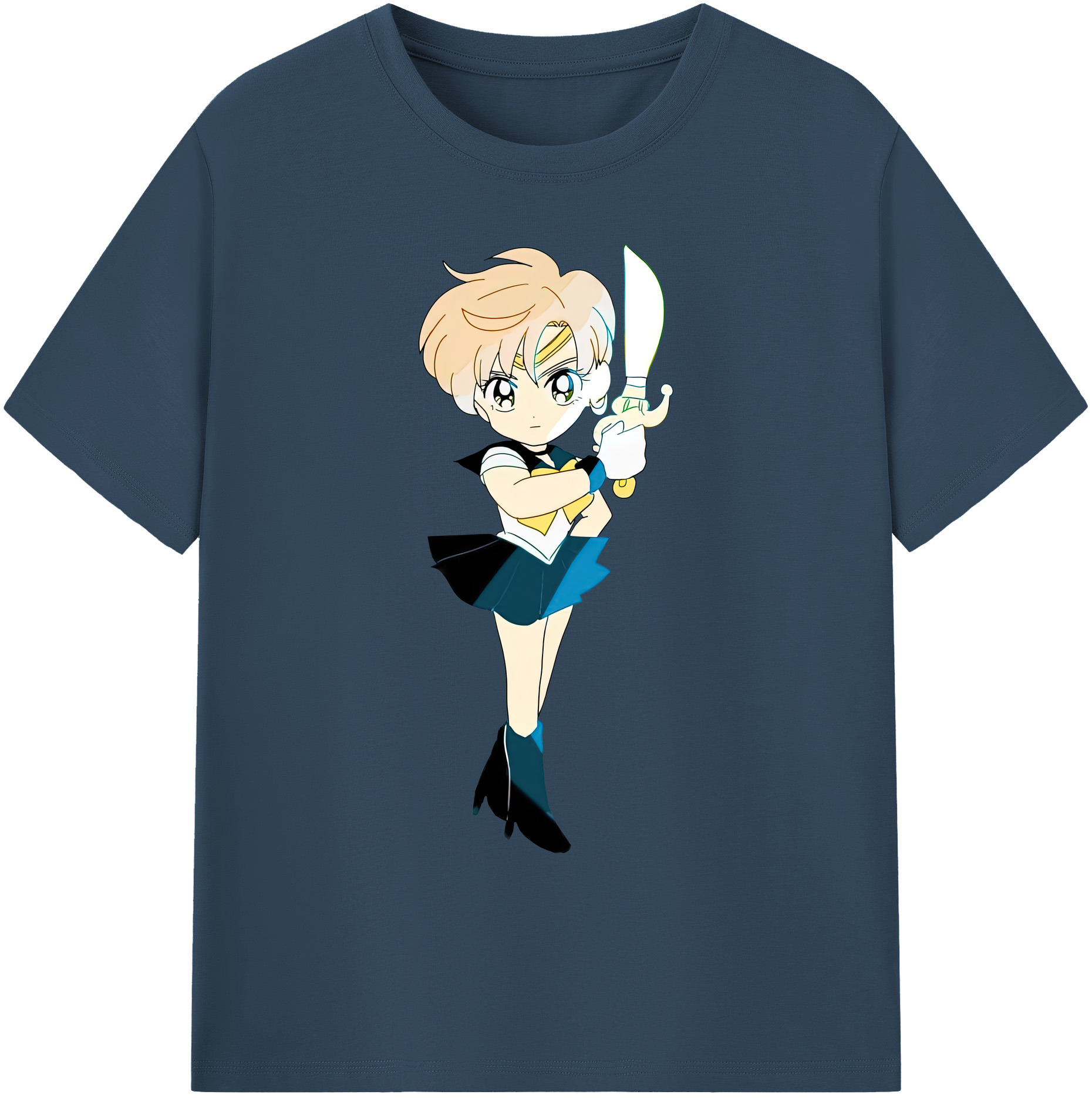 （画像用） 美少女戦士セーラームーン 天王はるか Sailor Moon Tenoh Haruka 綿100％ メンズ半袖Tシャツ｜肌触りやわらか＆通気性