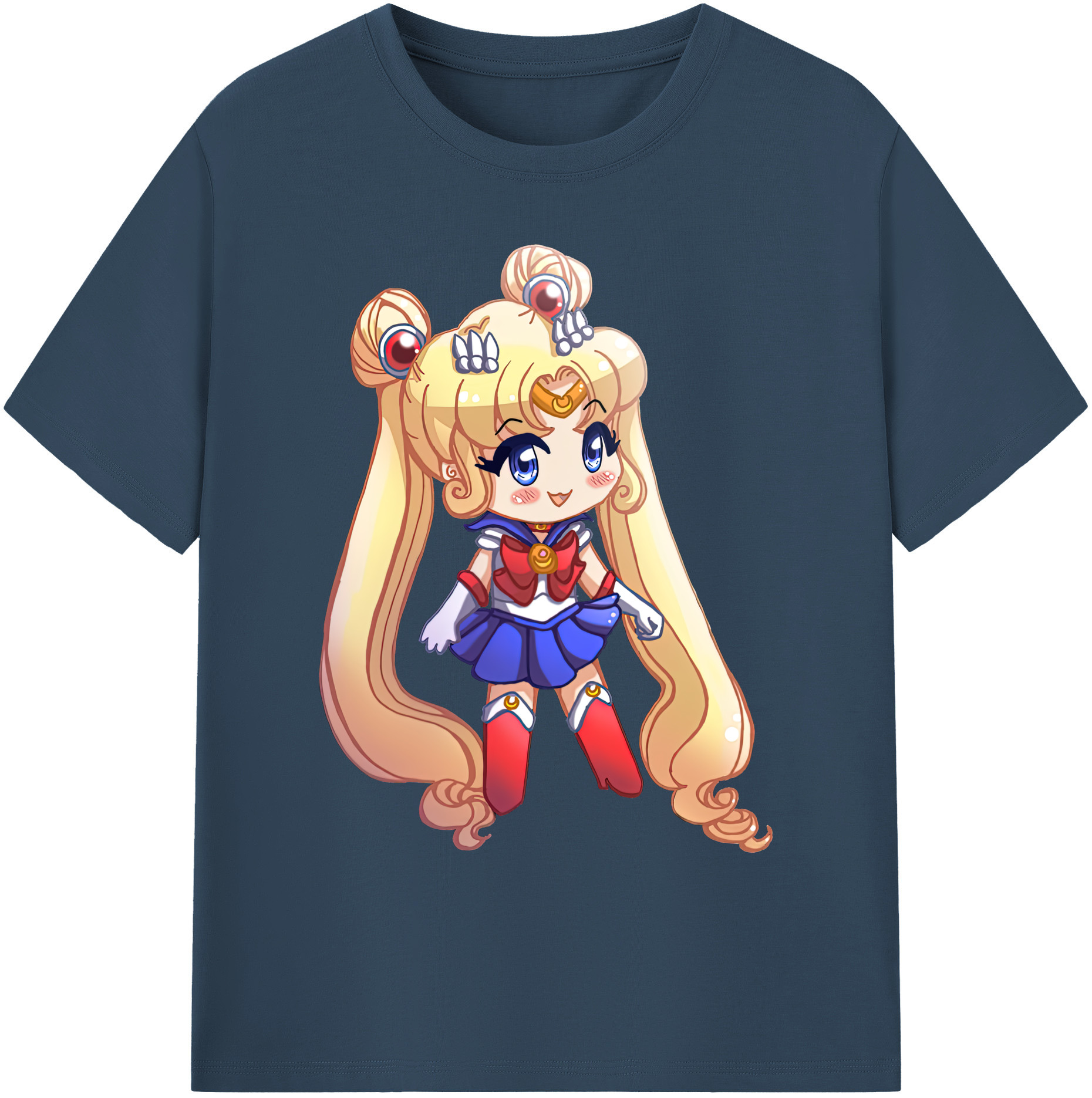 （画像用） 美少女戦士セーラームーン 月野 うさぎ つきの うさぎ Sailor Moon Tsukino Usagi 綿100％ メンズ半袖Tシャツ｜肌触りやわらか＆通気性