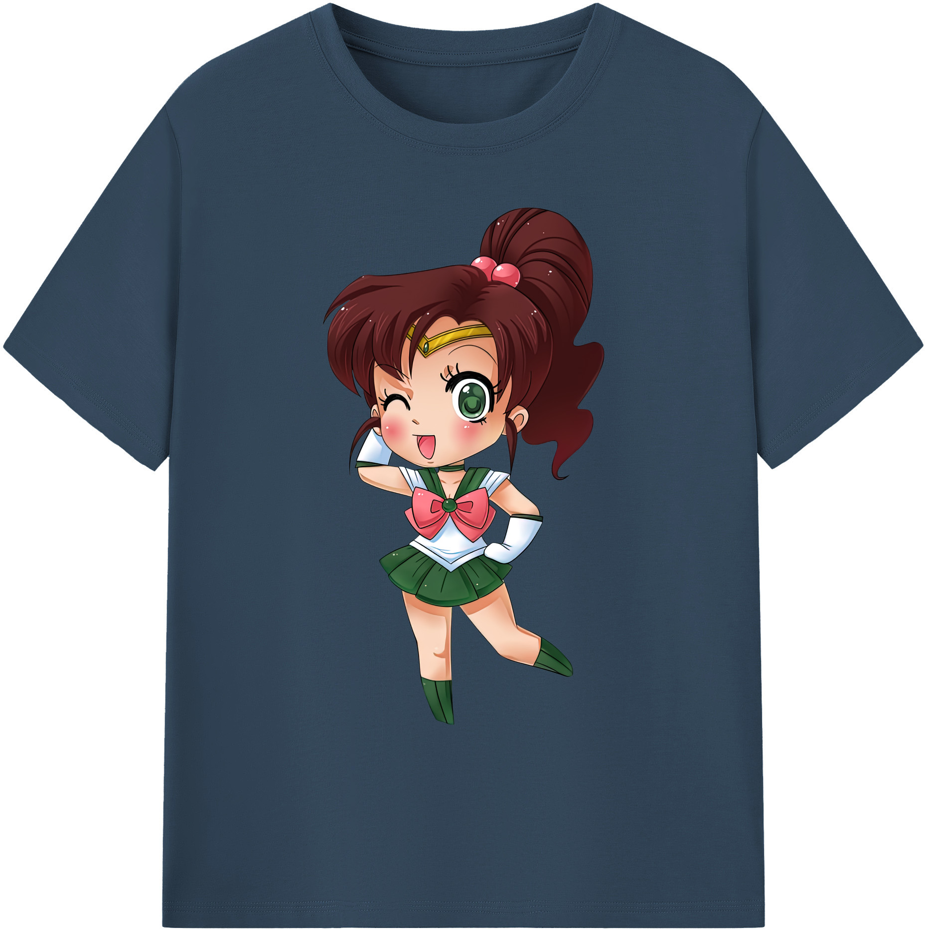 （画像用） 美少女戦士セーラームーン 木野 まこと きの まこと Sailor Moon Kino Makoto （セーラージュピター；Sailor Jupiter） 綿100％ メンズ半袖Tシャツ｜肌触りやわらか＆通気性
