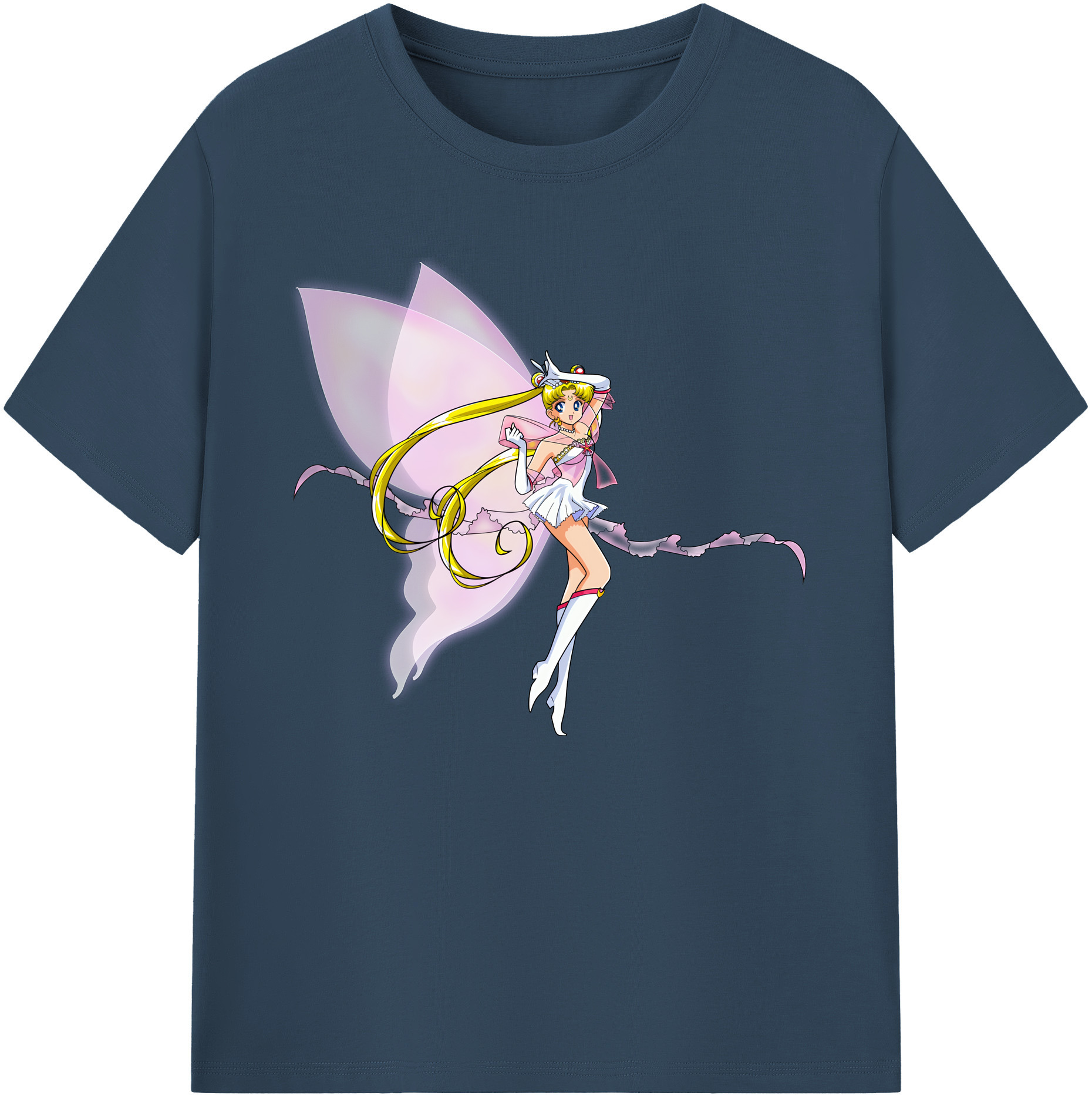 （画像用） 美少女戦士セーラームーン 月野 うさぎ つきの うさぎ Sailor Moon Tsukino Usagi 綿100％ メンズ半袖Tシャツ｜肌触りやわらか＆通気性