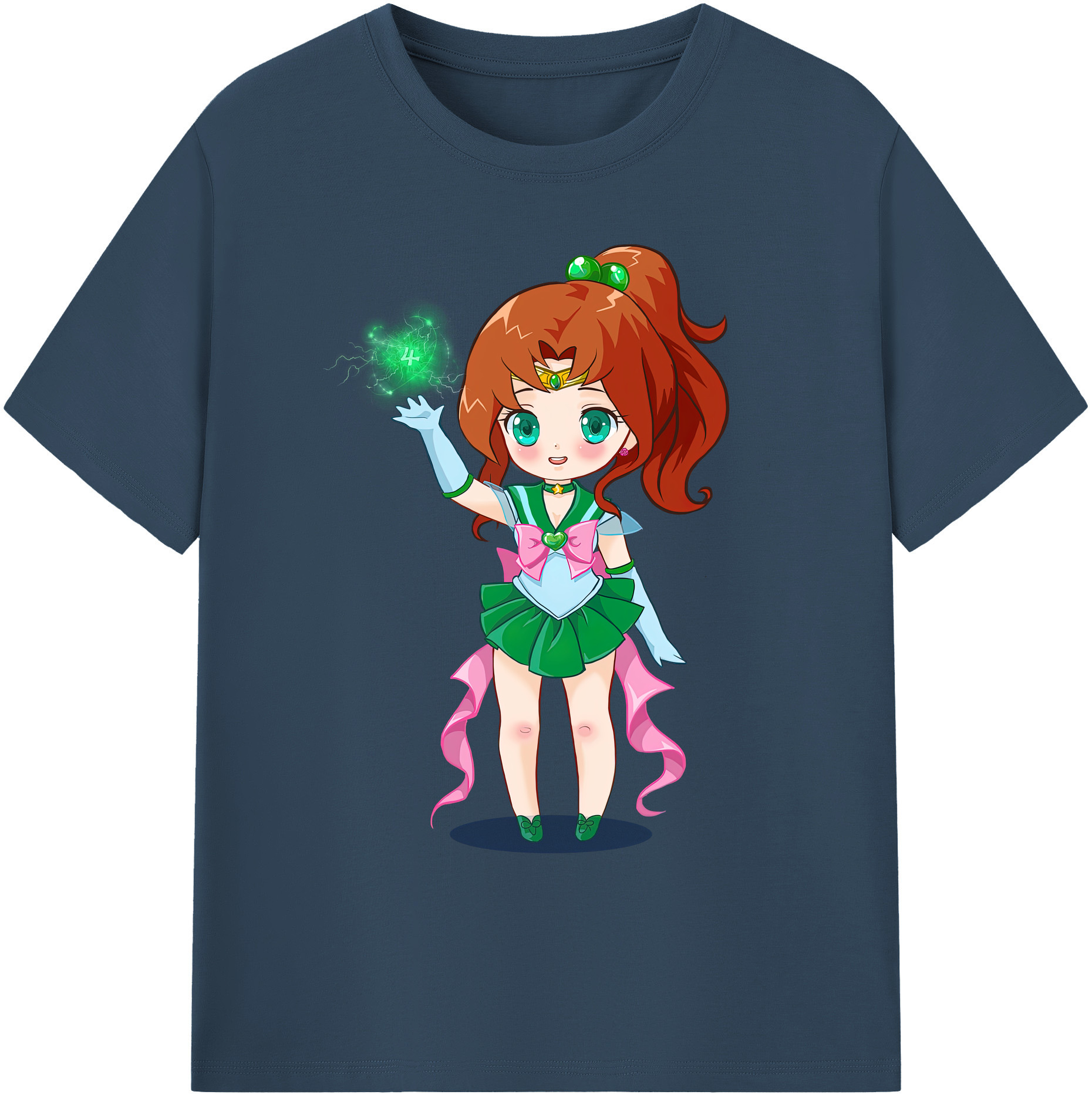 （画像用） 美少女戦士セーラームーン 木野 まこと きの まこと Sailor Moon Kino Makoto （セーラージュピター；Sailor Jupiter） 綿100％ メンズ半袖Tシャツ｜肌触りやわらか＆通気性