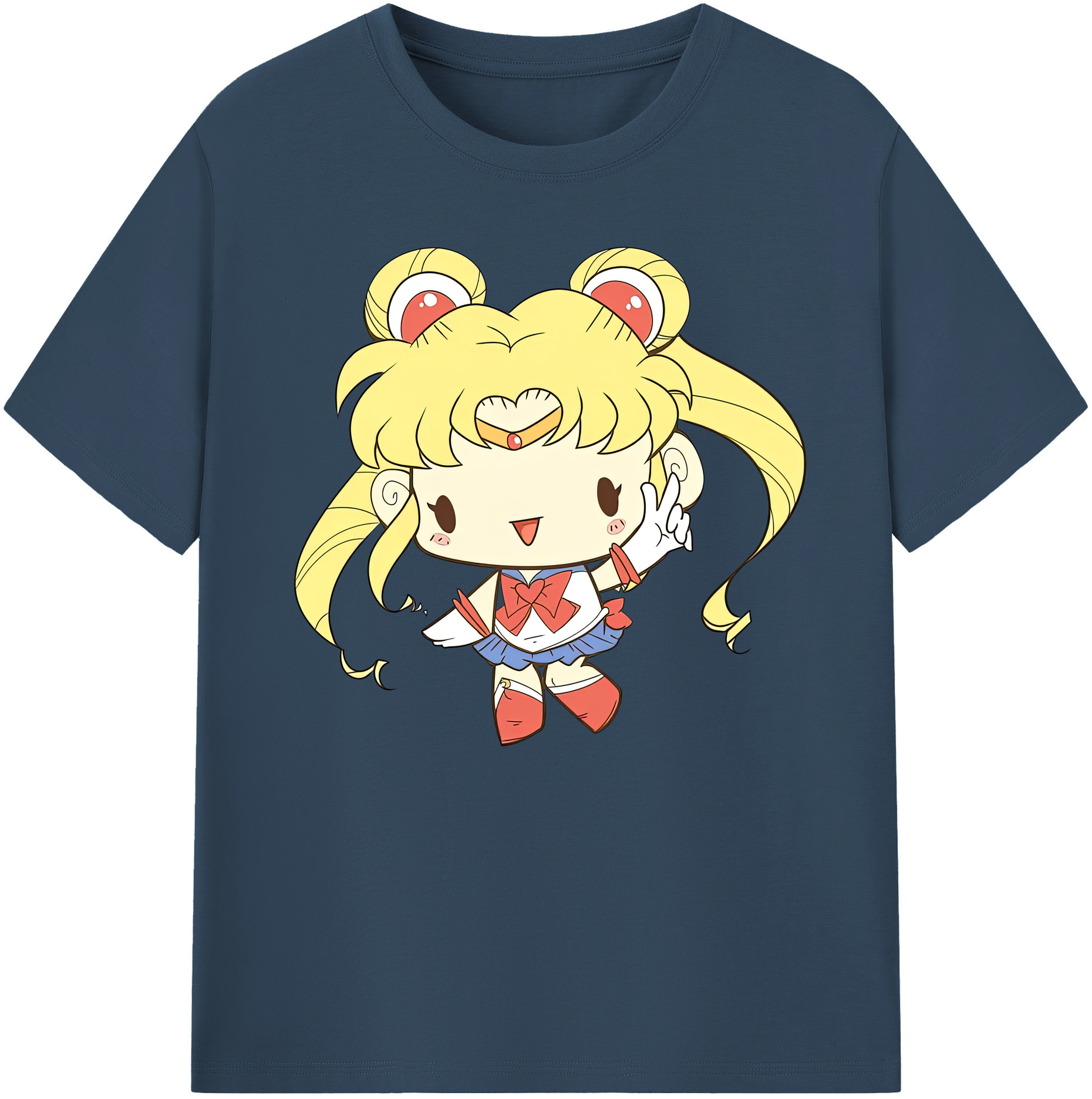 （画像用） 美少女戦士セーラームーン 月野 うさぎ つきの うさぎ Sailor Moon Tsukino Usagi 綿100％ メンズ半袖Tシャツ｜肌触りやわらか＆通気性
