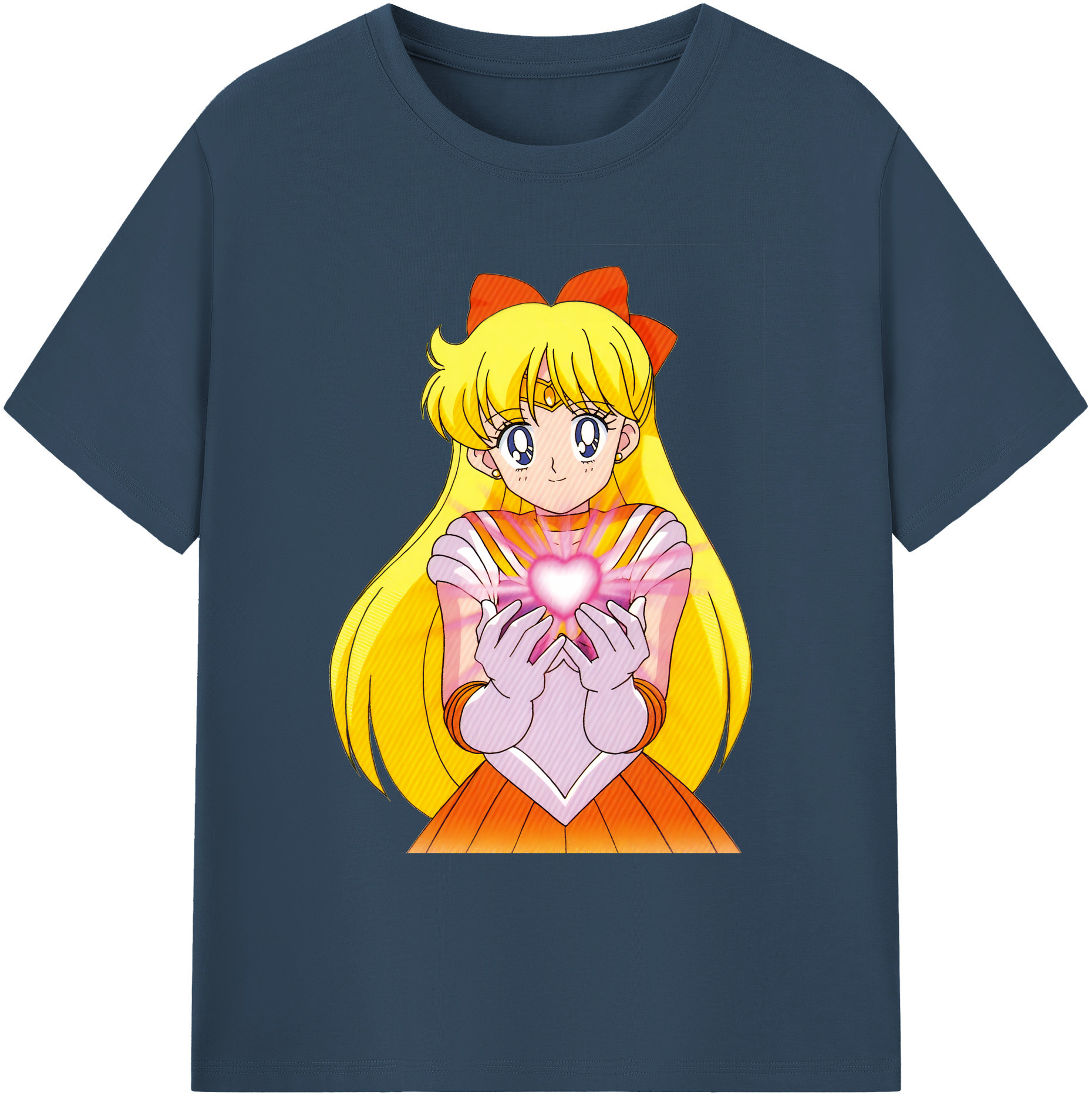 （画像用） 美少女戦士セーラームーン 愛野 美奈子 あいの みなこ Sailor Moon Aino Minako 綿100％ メンズ半袖Tシャツ｜肌触りやわらか＆通気性