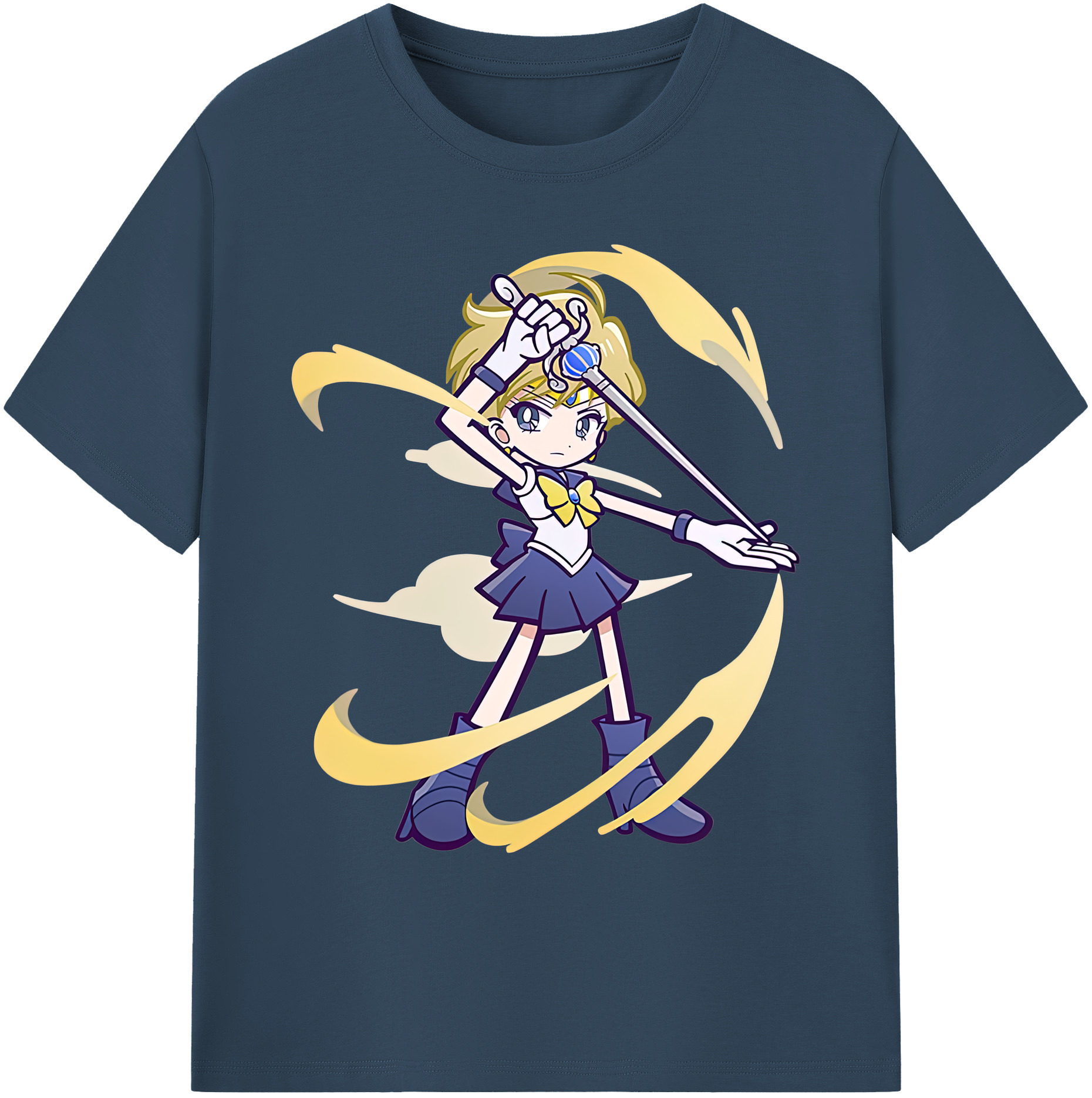 （画像用） 美少女戦士セーラームーン 天王はるか Sailor Moon Tenoh Haruka 綿100％ メンズ半袖Tシャツ｜肌触りやわらか＆通気性
