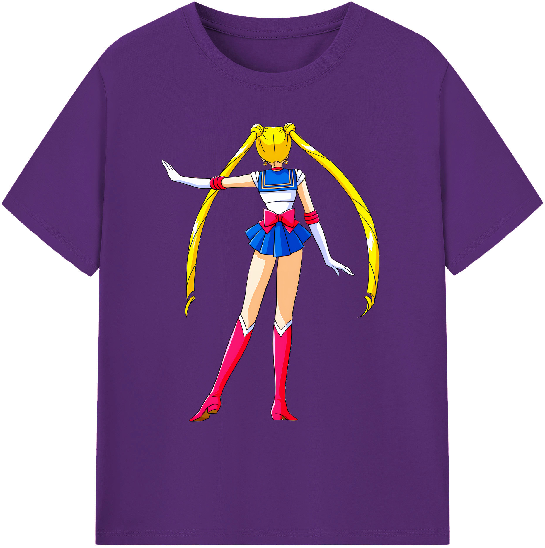 （画像用） 美少女戦士セーラームーン 月野 うさぎ つきの うさぎ Sailor Moon Tsukino Usagi 綿100％ メンズ半袖Tシャツ｜肌触りやわらか＆通気性