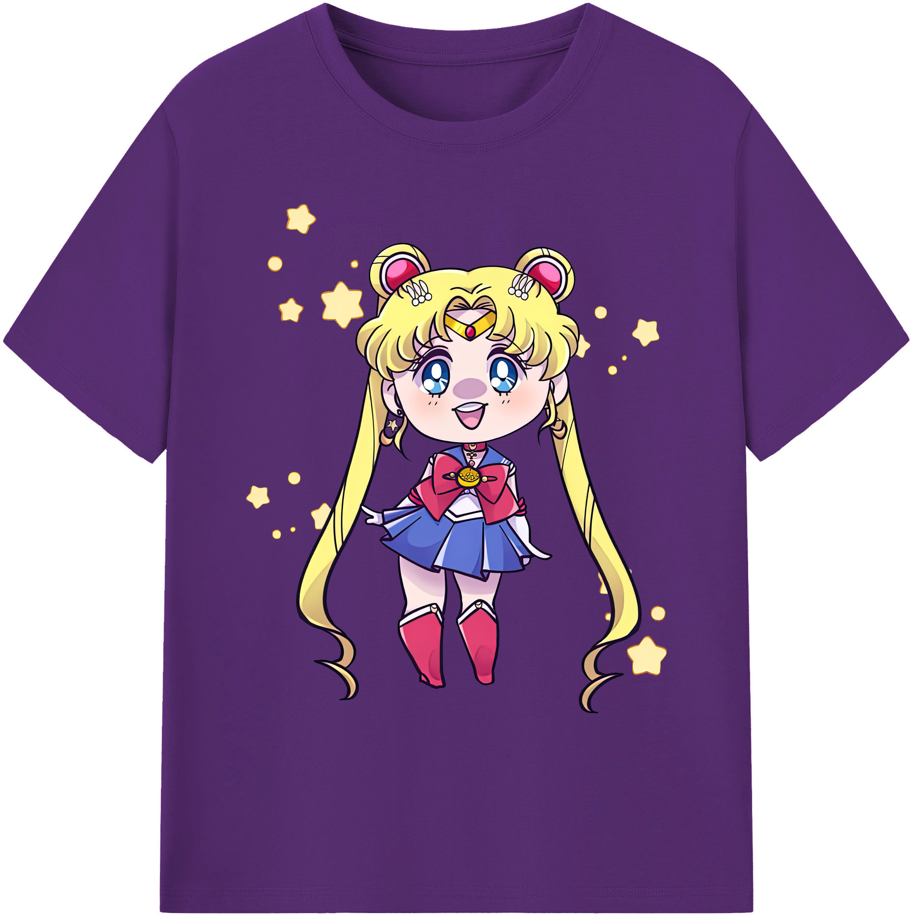 （画像用） 美少女戦士セーラームーン 月野 うさぎ つきの うさぎ Sailor Moon Tsukino Usagi 綿100％ メンズ半袖Tシャツ｜肌触りやわらか＆通気性