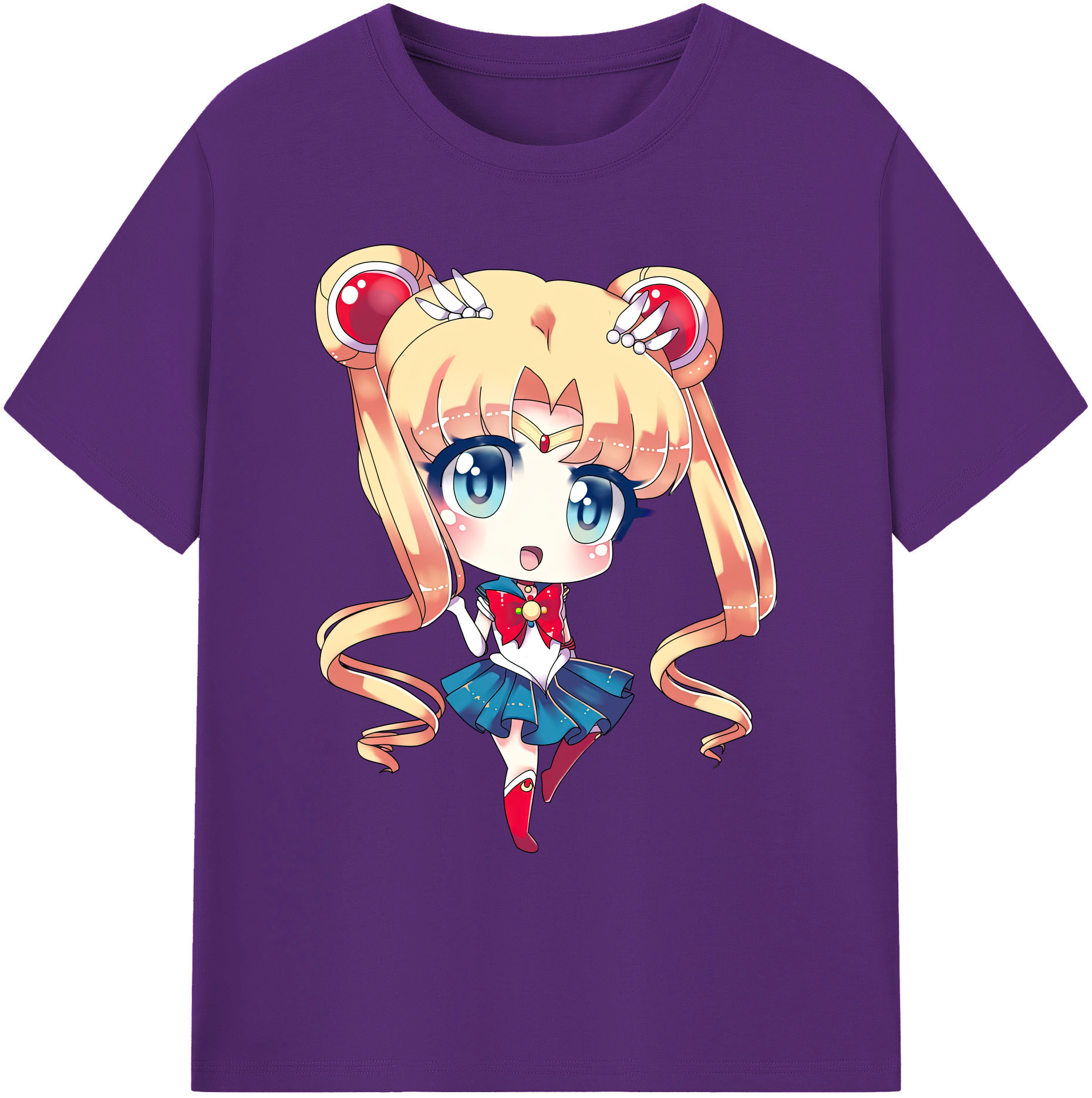 （画像用） 美少女戦士セーラームーン 月野 うさぎ つきの うさぎ Sailor Moon Tsukino Usagi 綿100％ メンズ半袖Tシャツ｜肌触りやわらか＆通気性