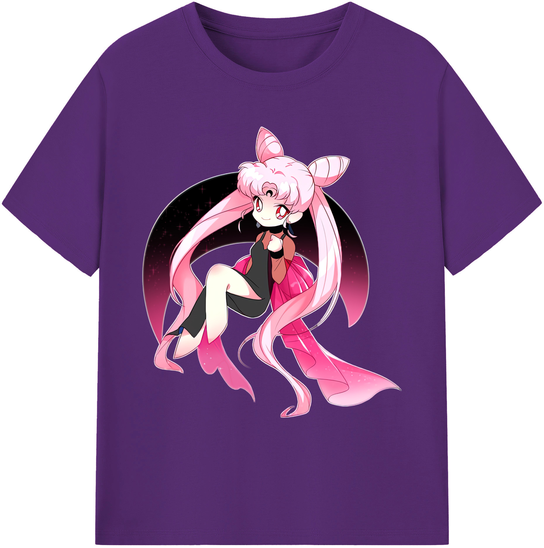 （画像用） 美少女戦士セーラームーン ちびうさ Sailor Moon Chibiusa Tsukino Usagi Small Lady Serenity 綿100％ メンズ半袖Tシャツ｜肌触りやわらか＆通気性