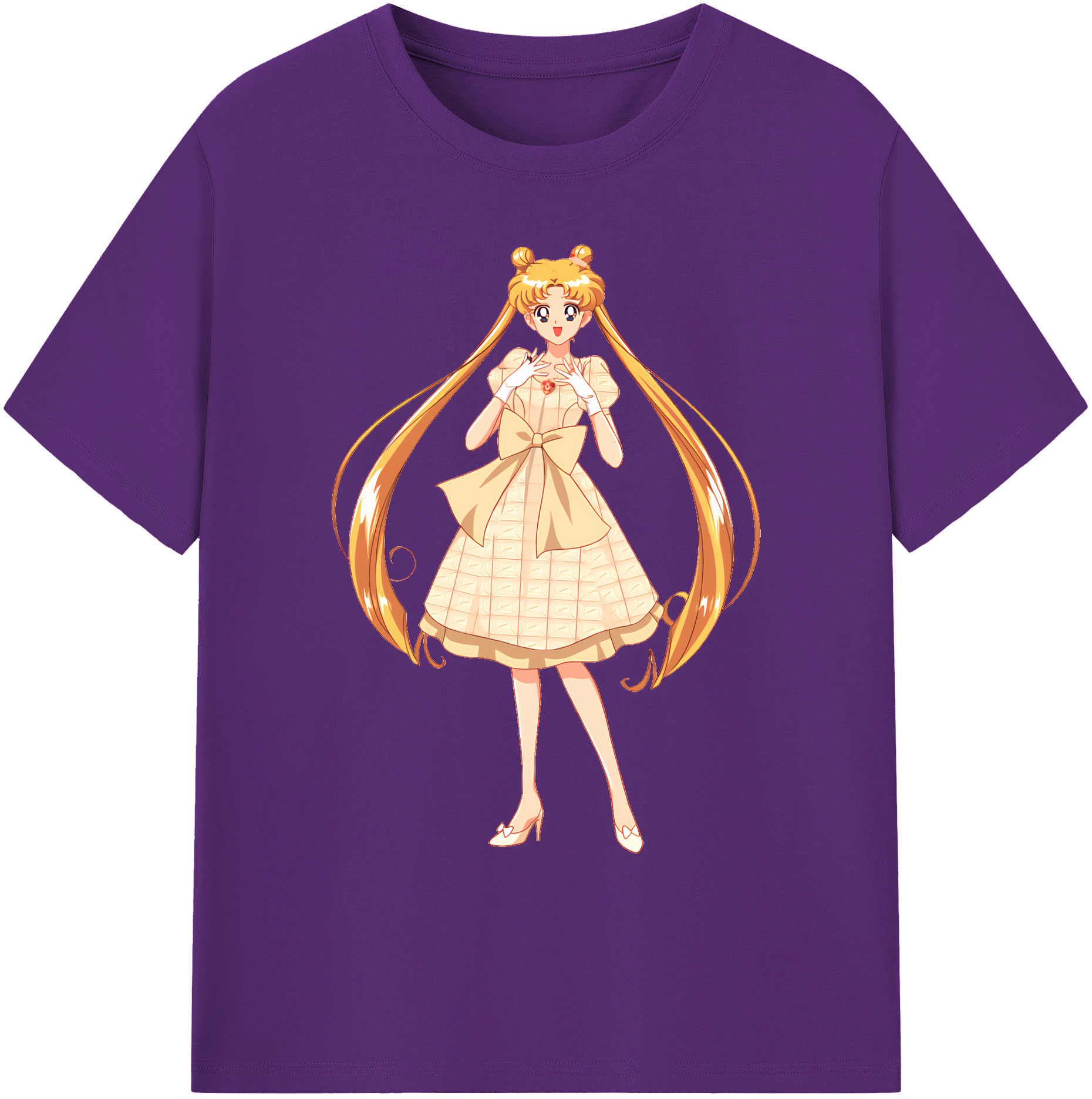 （画像用） 美少女戦士セーラームーン 愛野 美奈子 あいの みなこ Sailor Moon Aino Minako 綿100％ メンズ半袖Tシャツ｜肌触りやわらか＆通気性