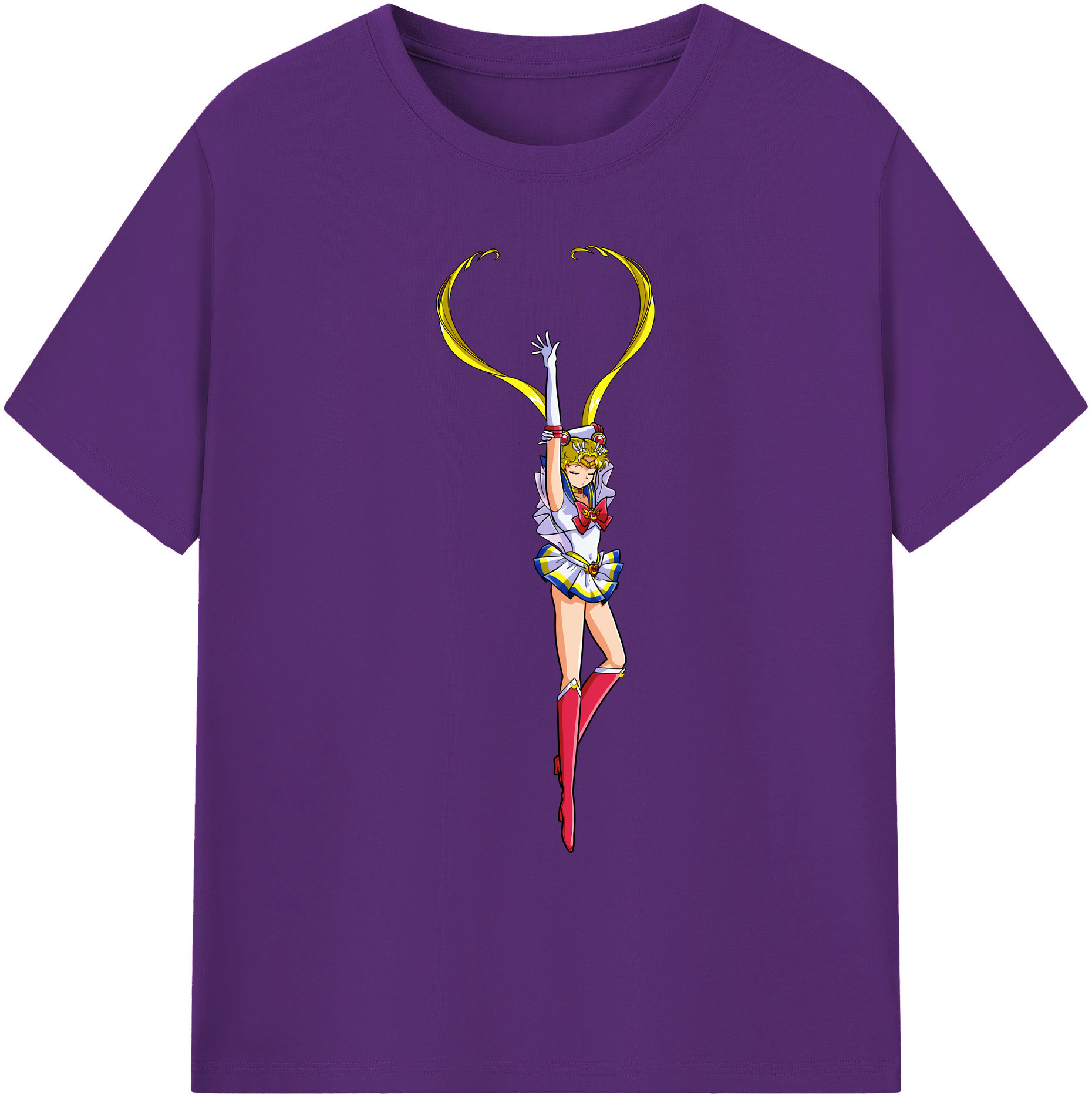 （画像用） 美少女戦士セーラームーン 月野 うさぎ つきの うさぎ Sailor Moon Tsukino Usagi 綿100％ メンズ半袖Tシャツ｜肌触りやわらか＆通気性