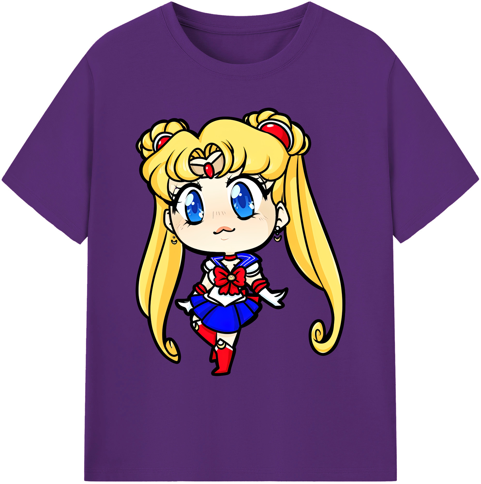 （画像用） 美少女戦士セーラームーン 月野 うさぎ つきの うさぎ Sailor Moon Tsukino Usagi 綿100％ メンズ半袖Tシャツ｜肌触りやわらか＆通気性