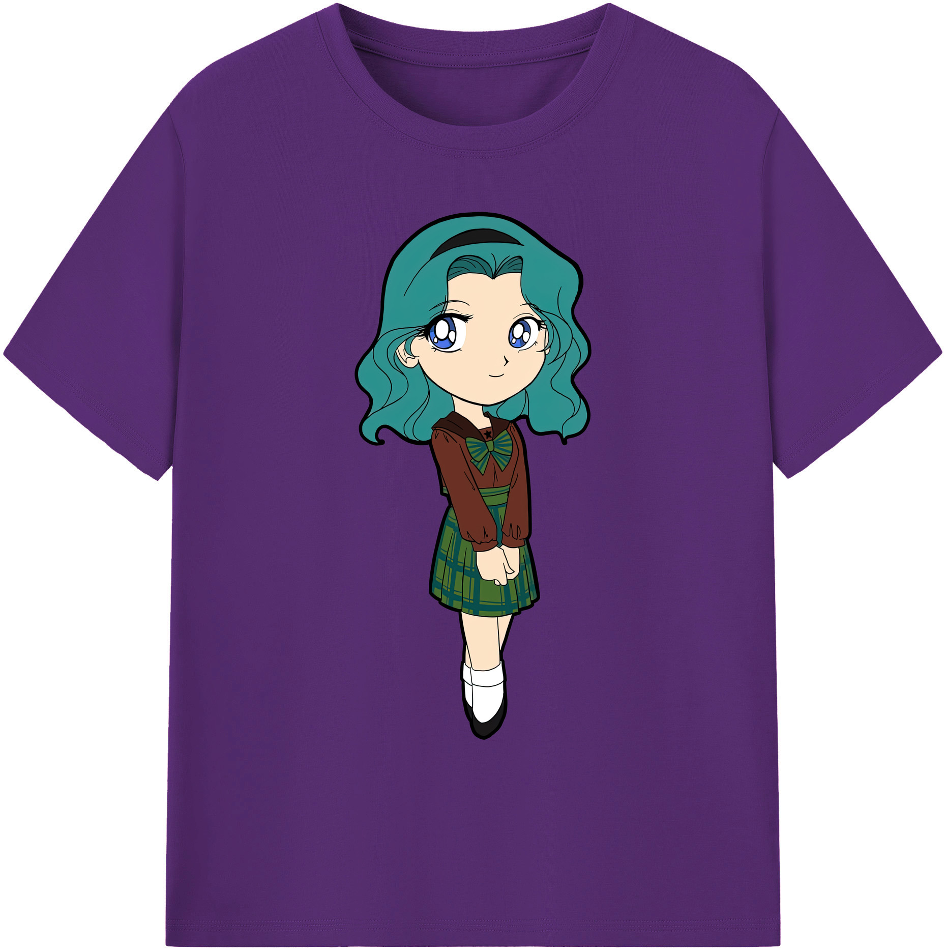 （画像用） 美少女戦士セーラームーン 海王 みちる（かいおう みちる） Sailor Moon Kaiou Michiru 綿100％ メンズ半袖Tシャツ｜肌触りやわらか＆通気性