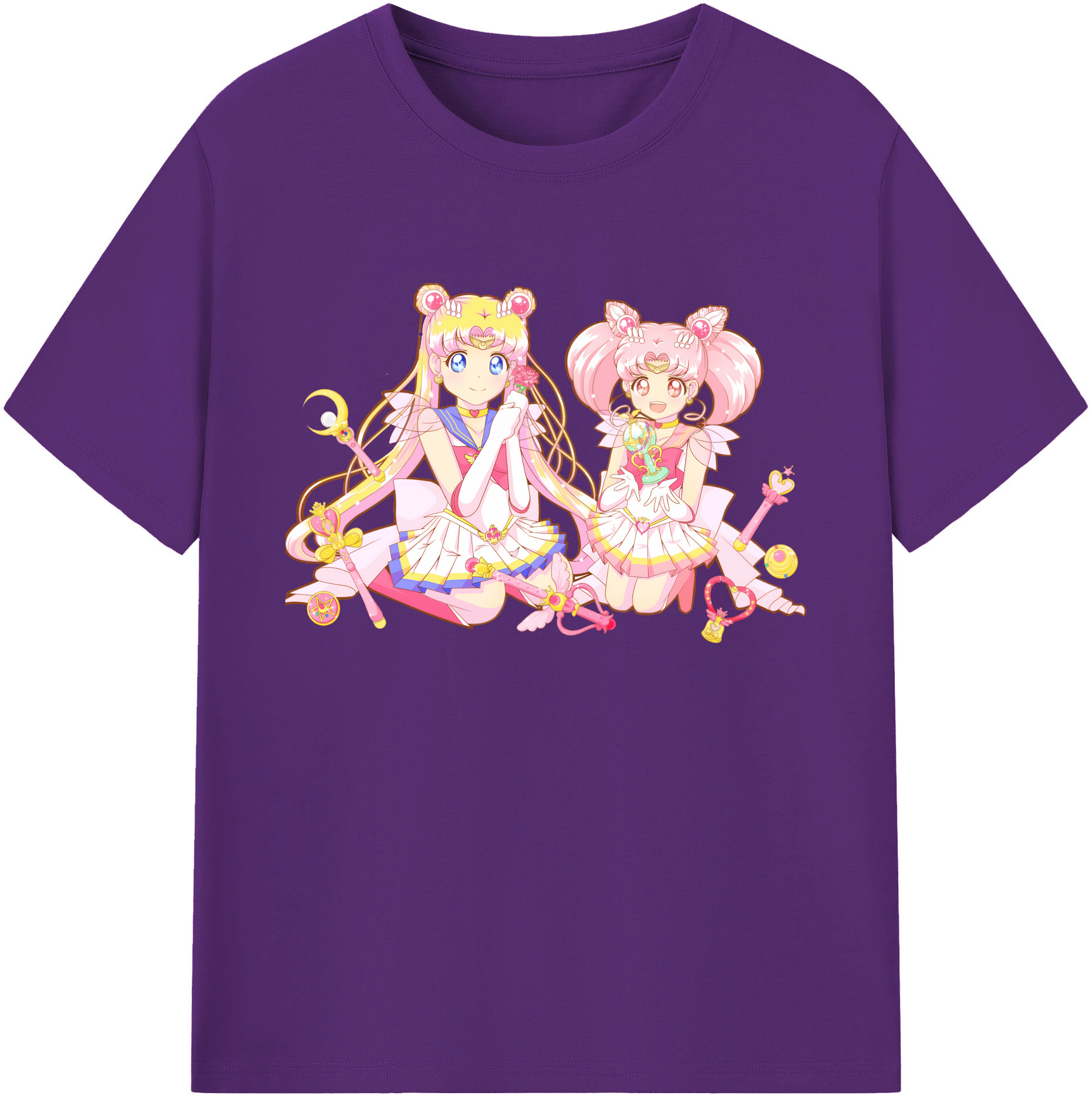 （画像用） 美少女戦士セーラームーン 月野 うさぎ つきの うさぎ Sailor Moon Tsukino Usagi 綿100％ メンズ半袖Tシャツ｜肌触りやわらか＆通気性