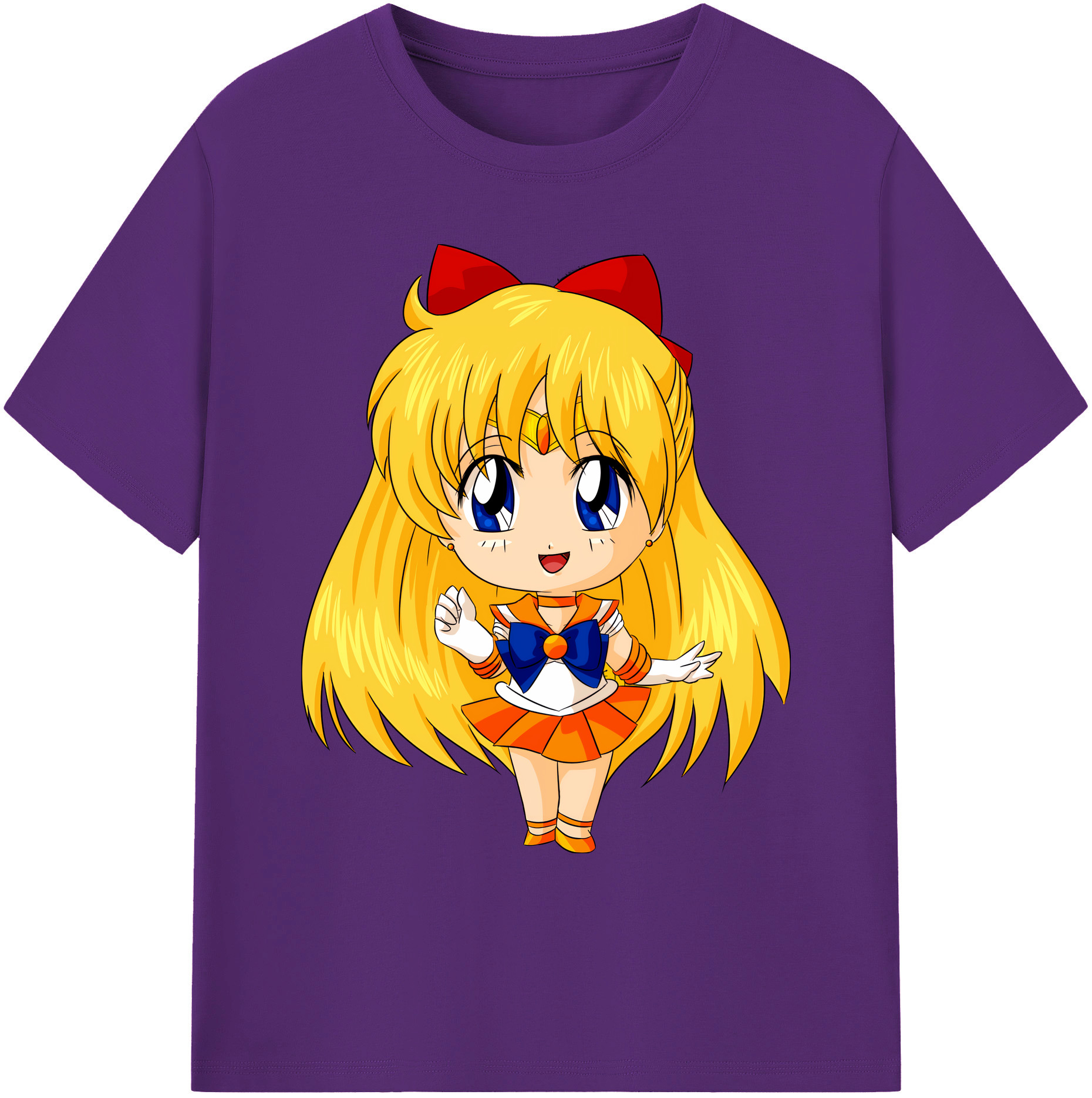 （画像用） 美少女戦士セーラームーン 愛野 美奈子 あいの みなこ Sailor Moon Aino Minako 綿100％ メンズ半袖Tシャツ｜肌触りやわらか＆通気性