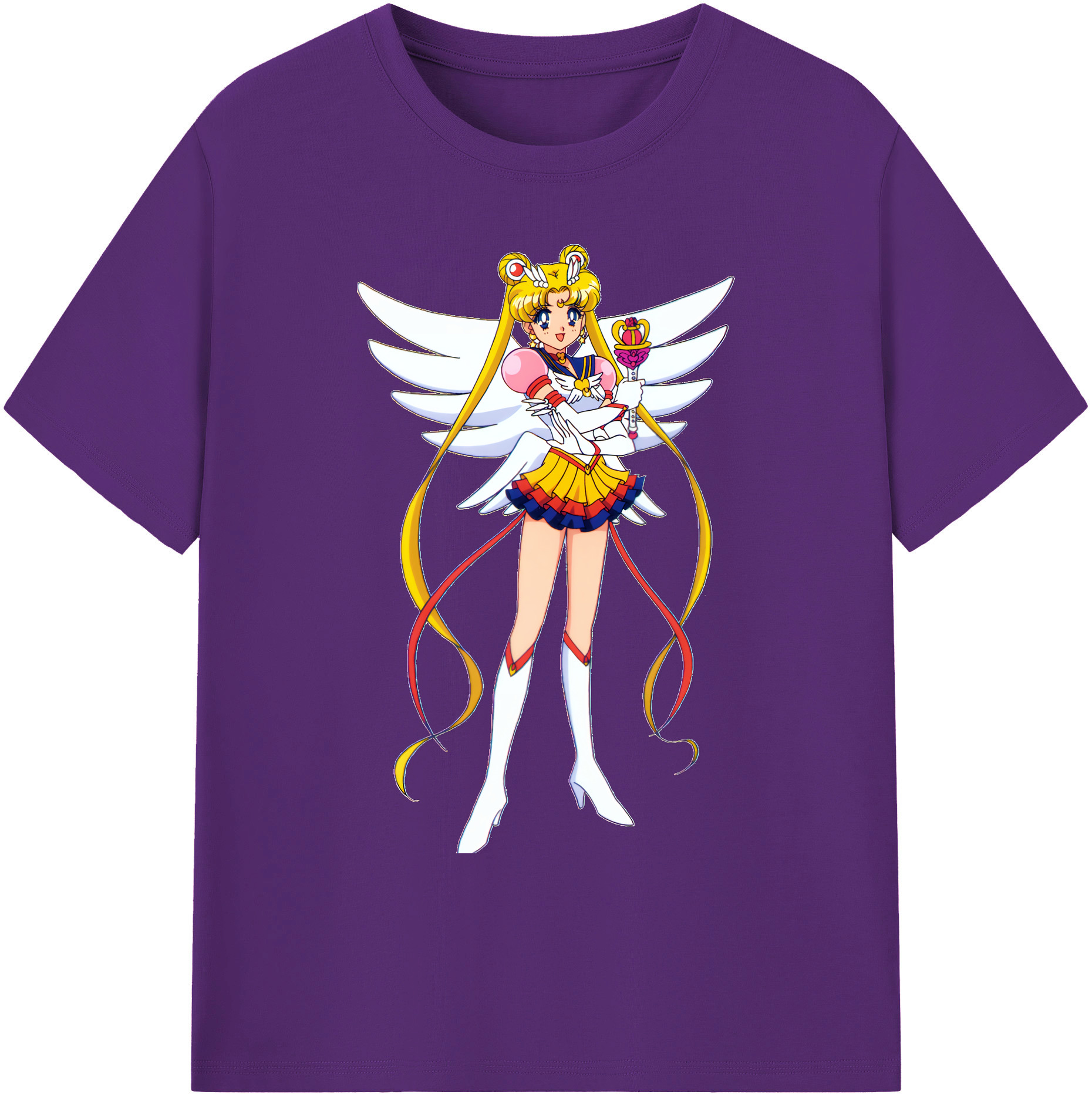 （画像用） 美少女戦士セーラームーン 月野 うさぎ つきの うさぎ Sailor Moon Tsukino Usagi 綿100％ メンズ半袖Tシャツ｜肌触りやわらか＆通気性