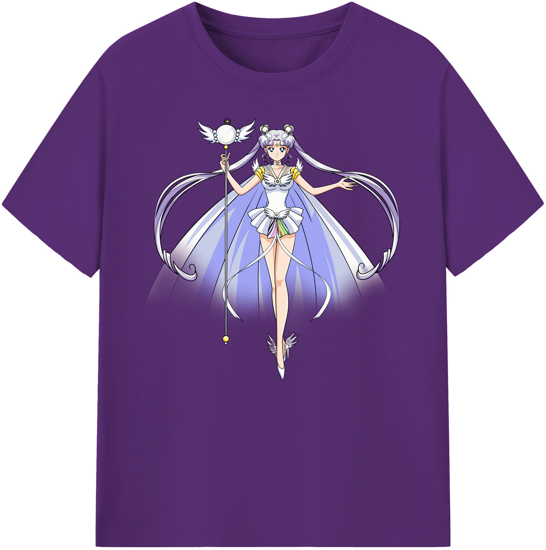 （画像用） 美少女戦士セーラームーン 月野 うさぎ つきの うさぎ Sailor Moon Tsukino Usagi 綿100％ メンズ半袖Tシャツ｜肌触りやわらか＆通気性