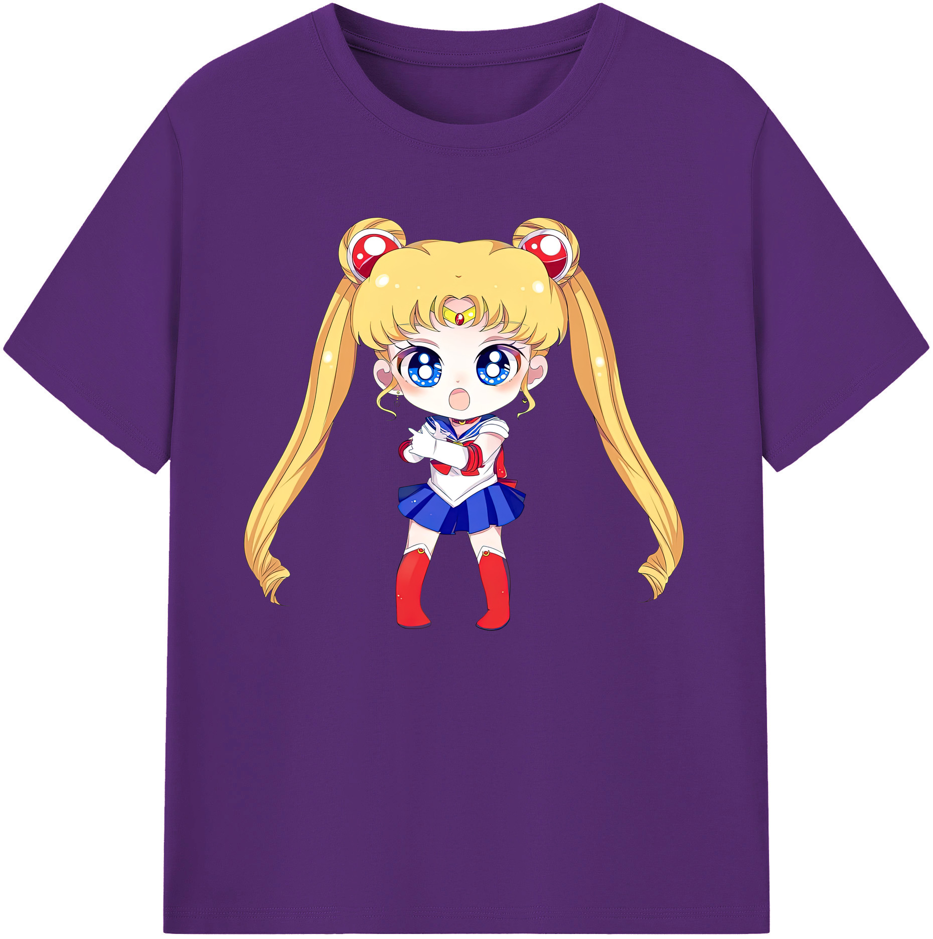 （画像用） 美少女戦士セーラームーン 月野 うさぎ つきの うさぎ Sailor Moon Tsukino Usagi 綿100％ メンズ半袖Tシャツ｜肌触りやわらか＆通気性