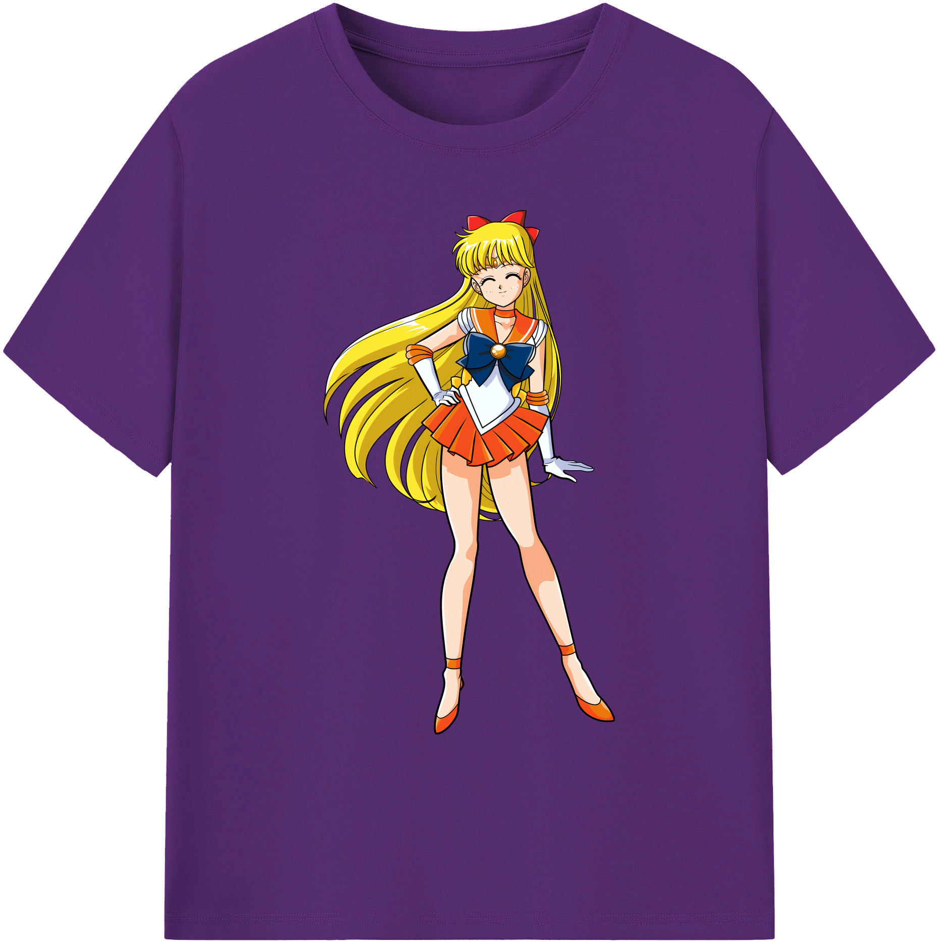 （画像用） 美少女戦士セーラームーン 愛野 美奈子 あいの みなこ Sailor Moon Aino Minako 綿100％ メンズ半袖Tシャツ｜肌触りやわらか＆通気性