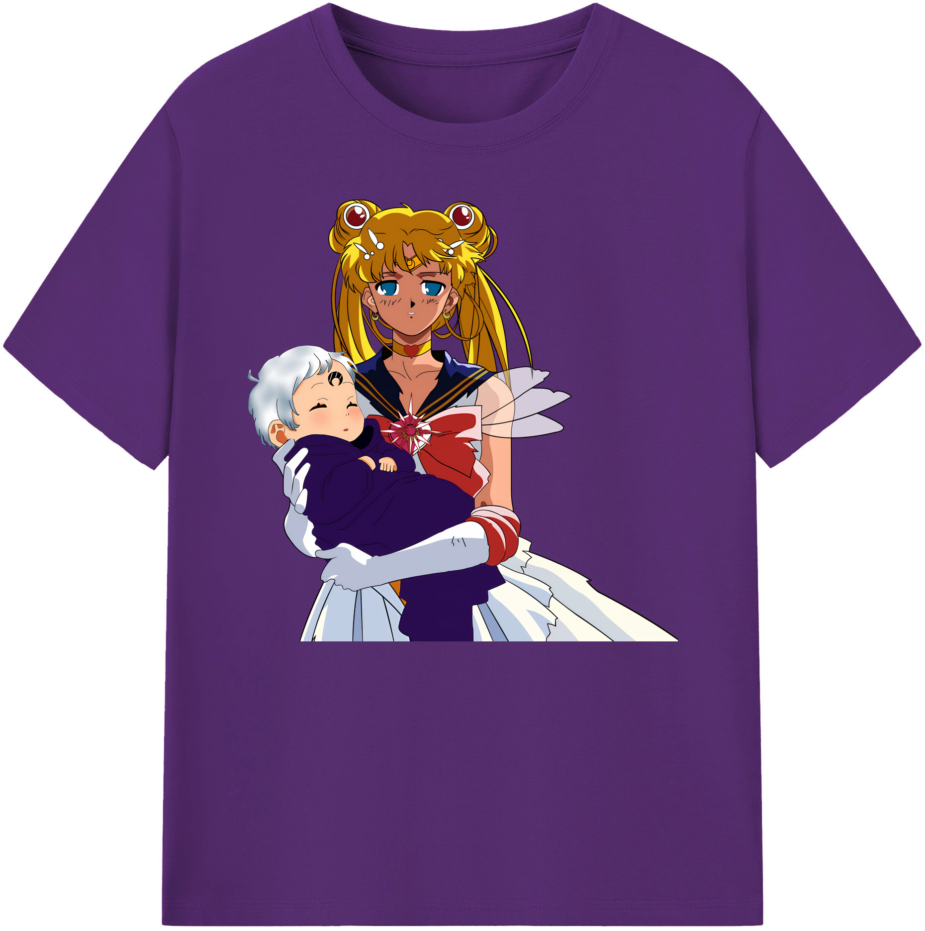 （画像用） 美少女戦士セーラームーン 月野 うさぎ つきの うさぎ Sailor Moon Tsukino Usagi 綿100％ メンズ半袖Tシャツ｜肌触りやわらか＆通気性